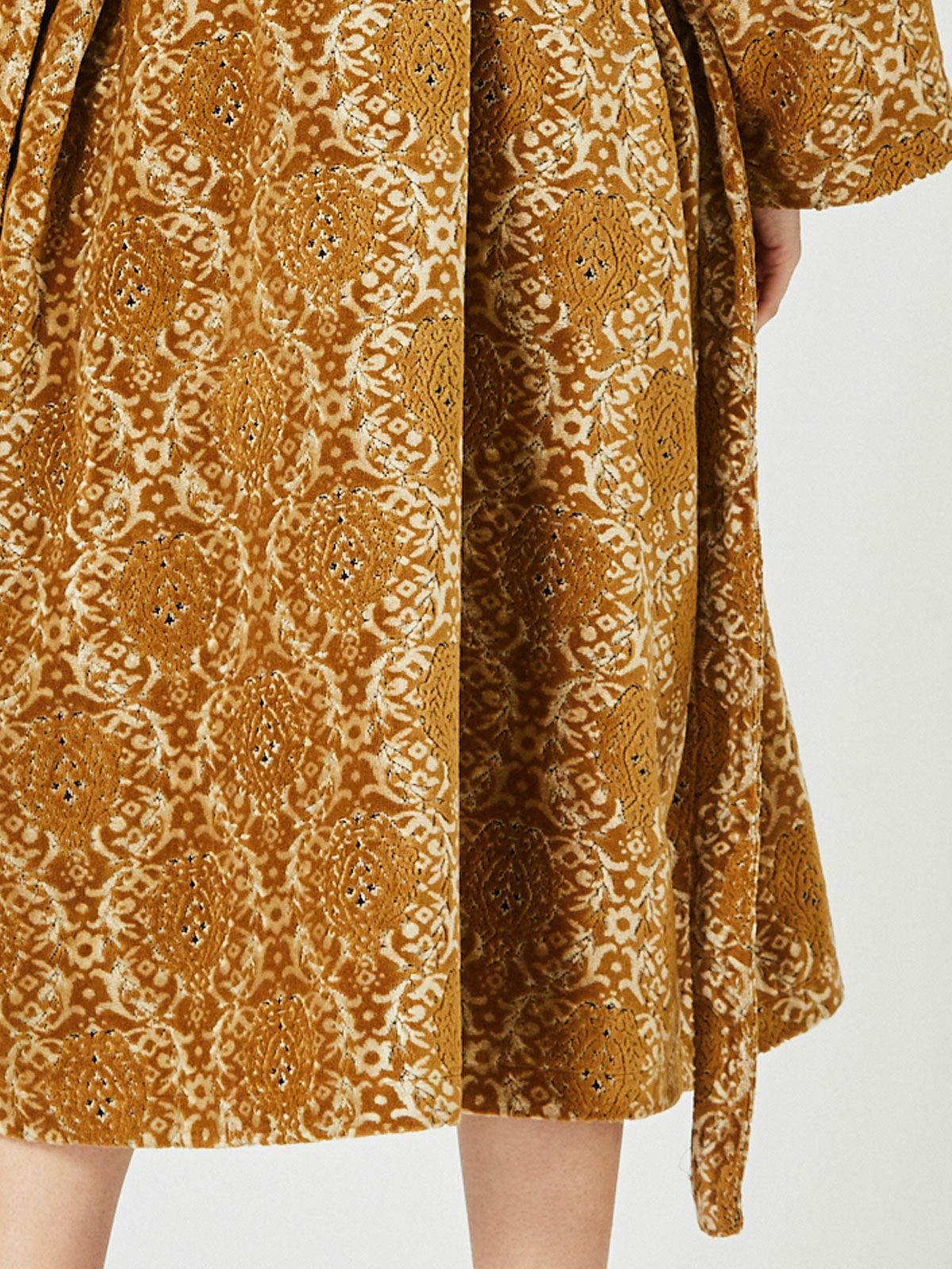 ベルト付きパイルジャカードロングコート(3-1175)