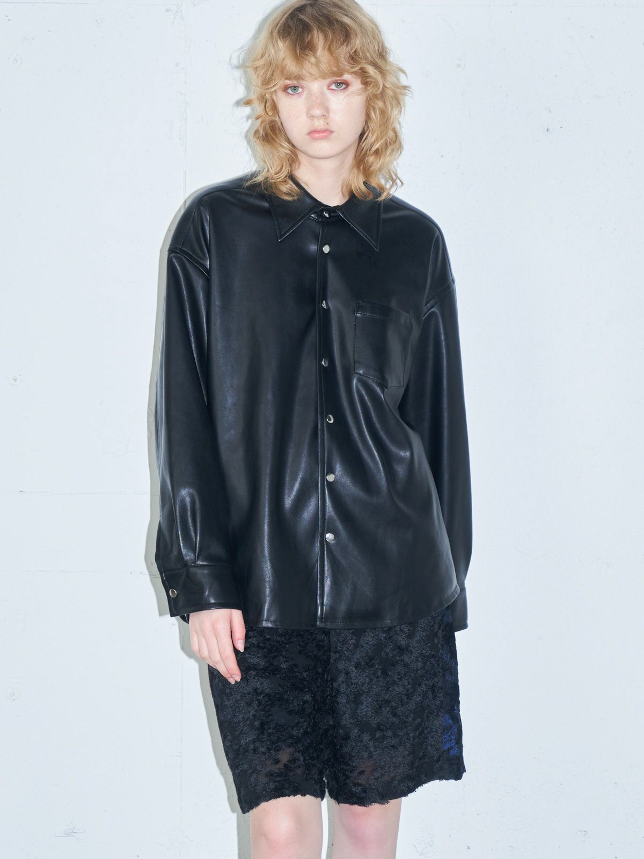 シンセティックレザージャケット(3-1185)