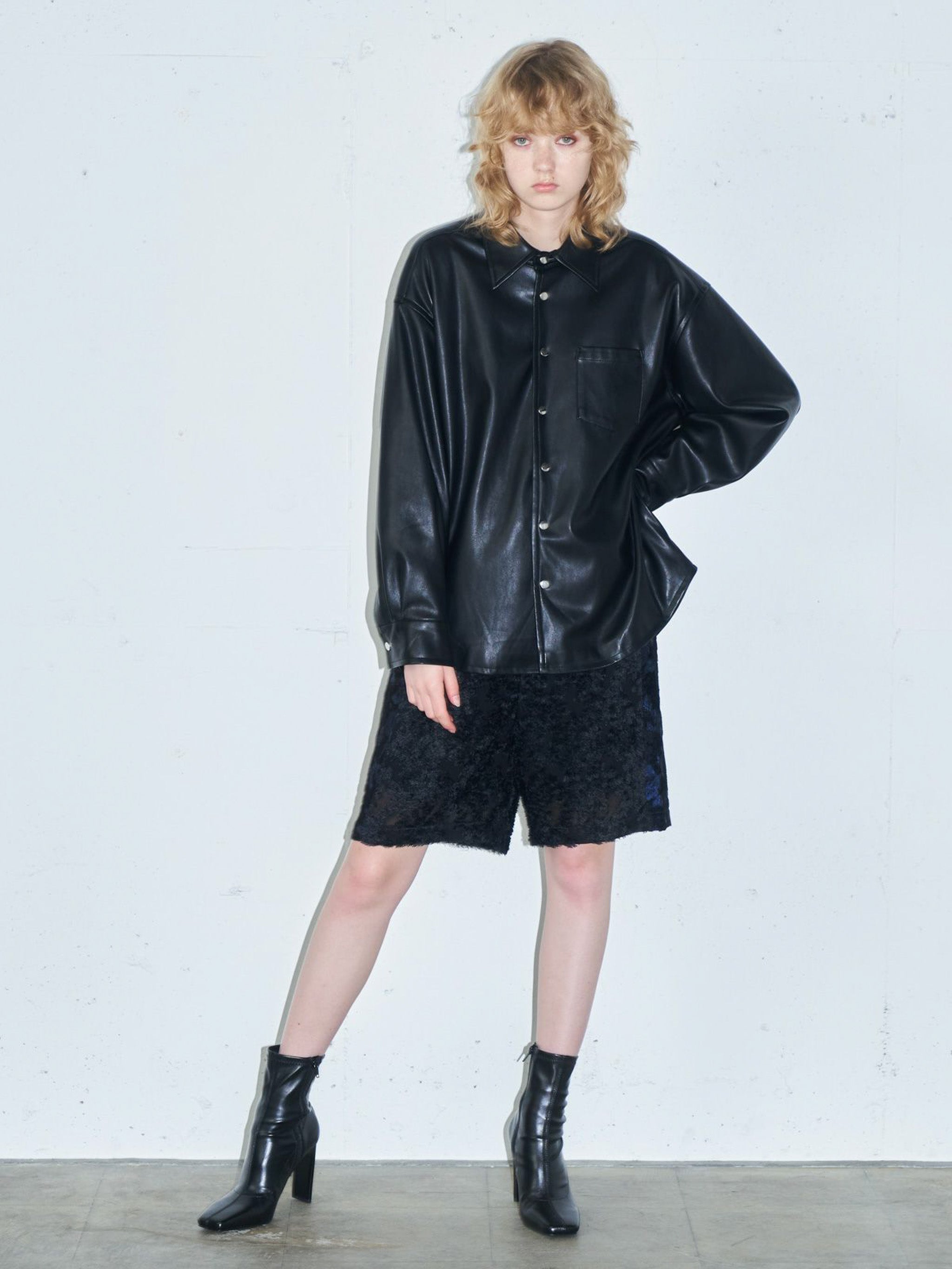 シンセティックレザージャケット(3-1185)