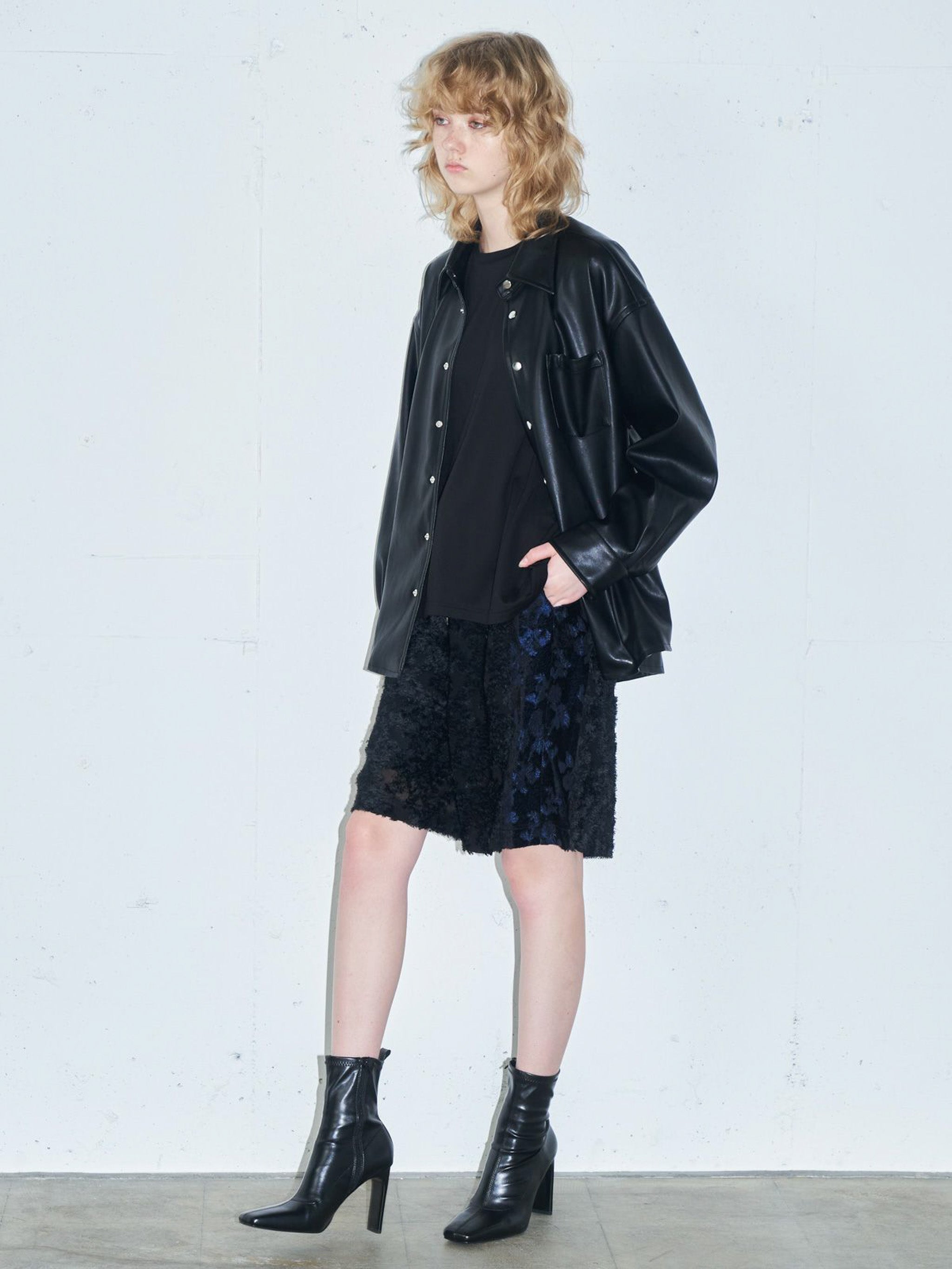 シンセティックレザージャケット(3-1185)