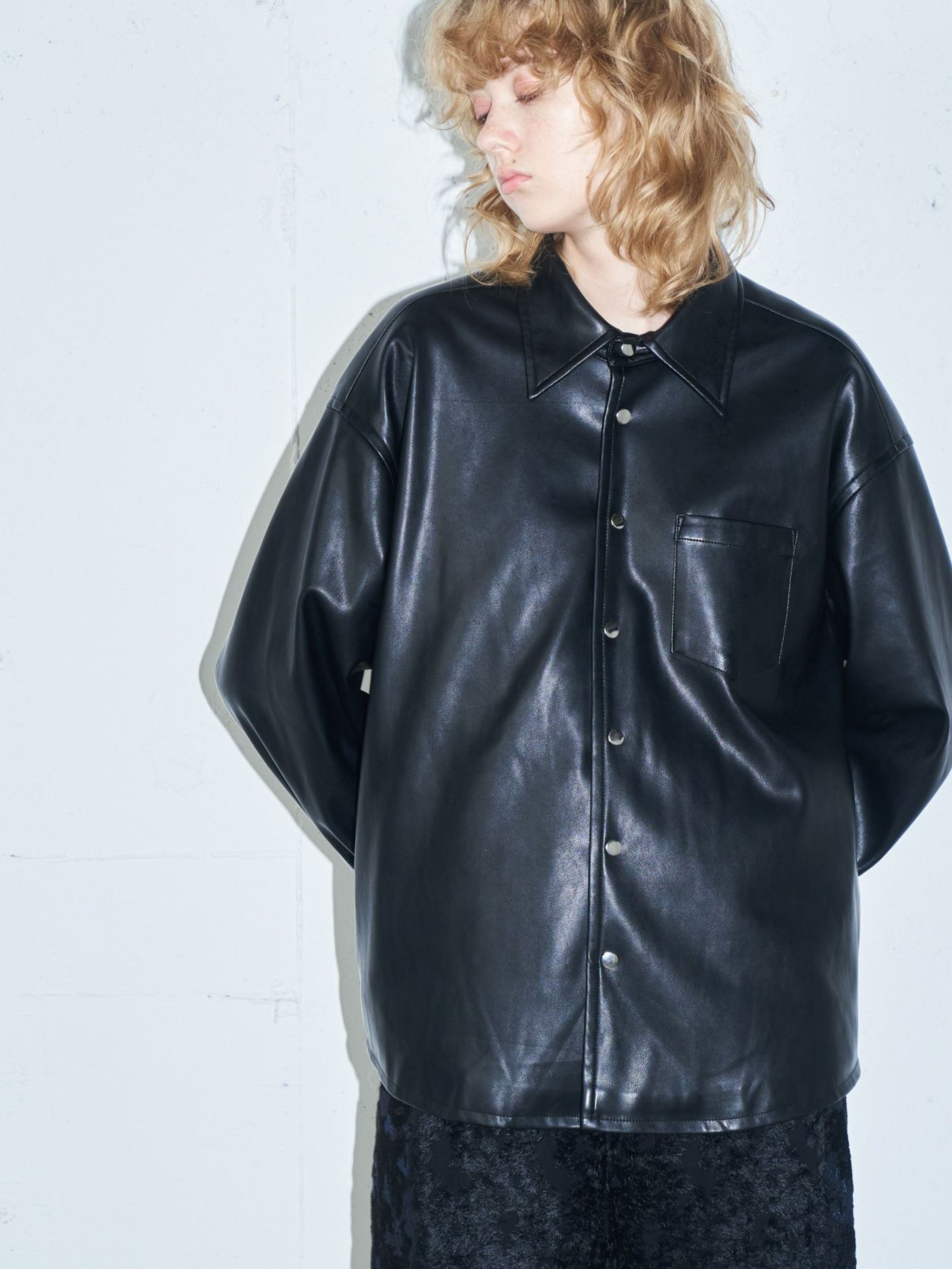シンセティックレザージャケット(3-1185)