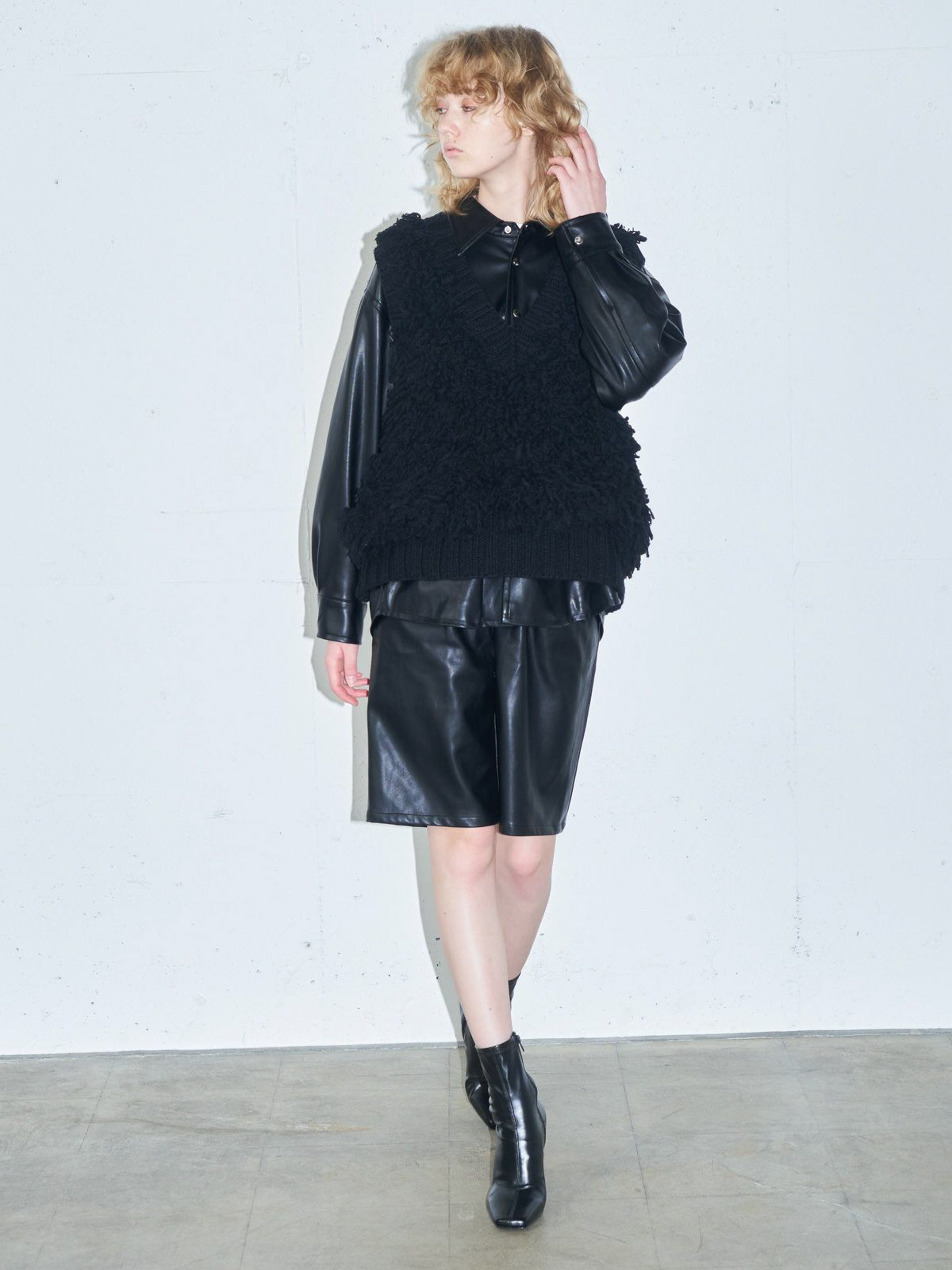 シンセティックレザージャケット(3-1185)