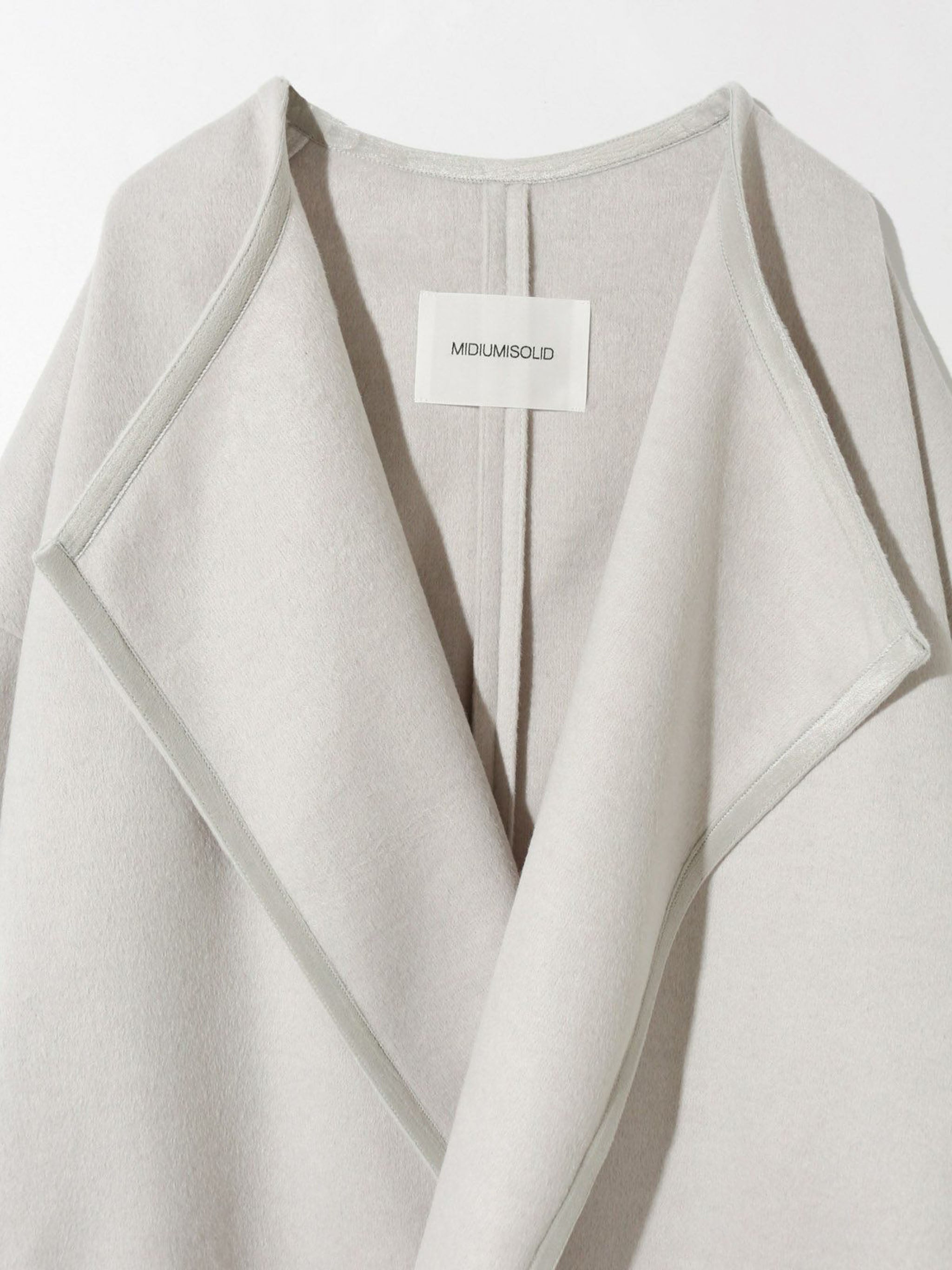 ベルト付きロングドレープコート(3-1186)