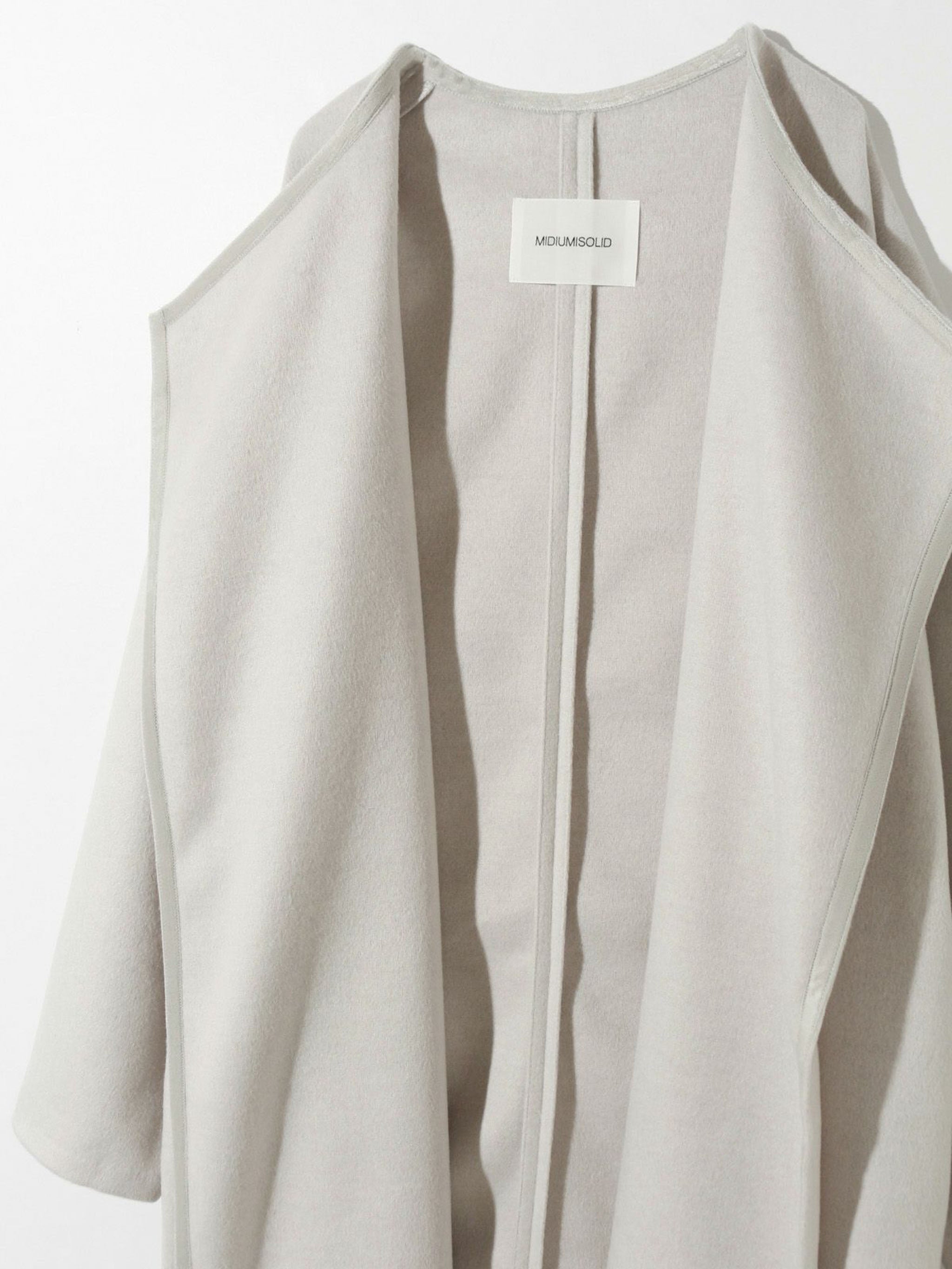 ベルト付きロングドレープコート(3-1186)