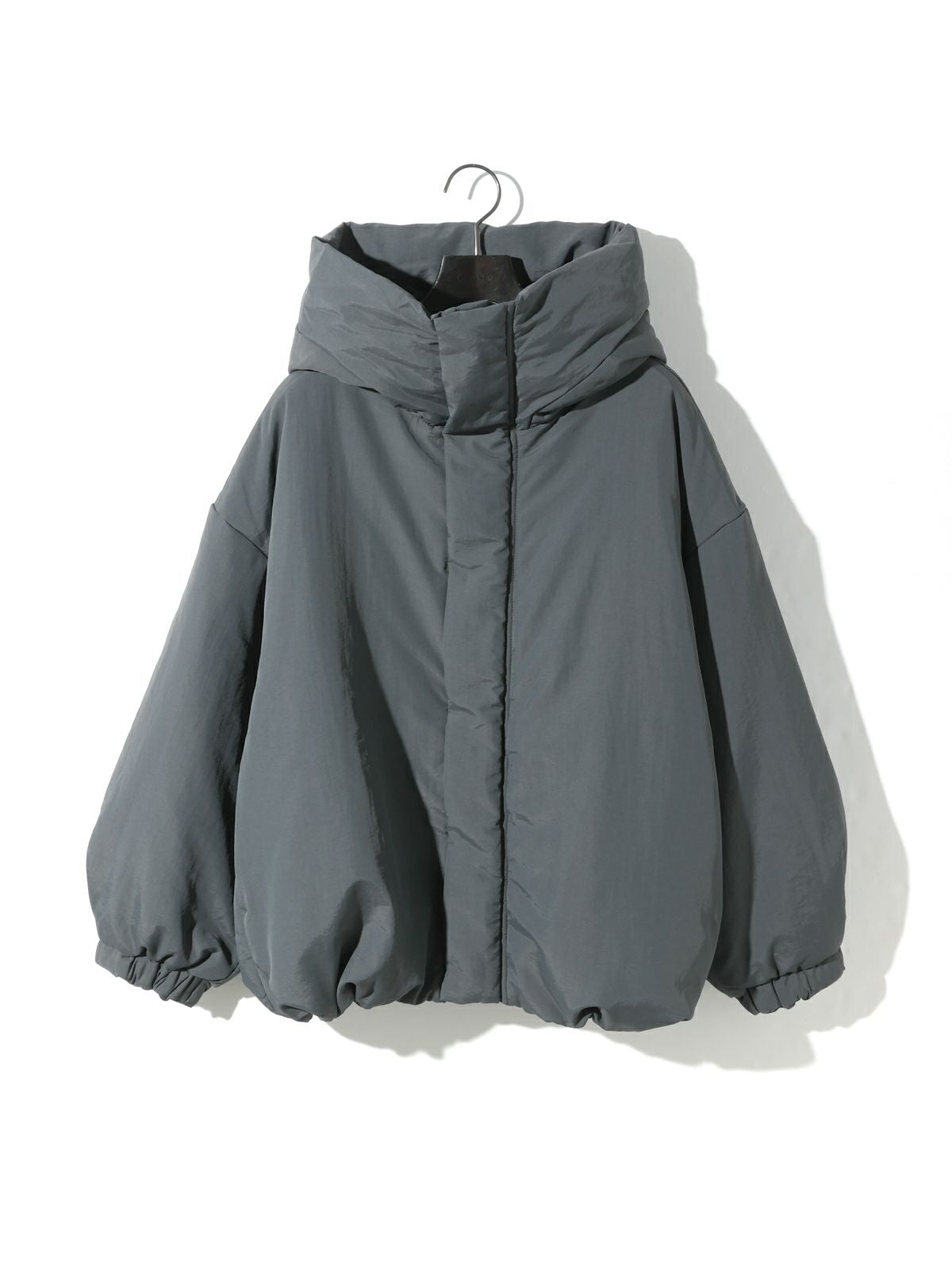 hooded padding blouson