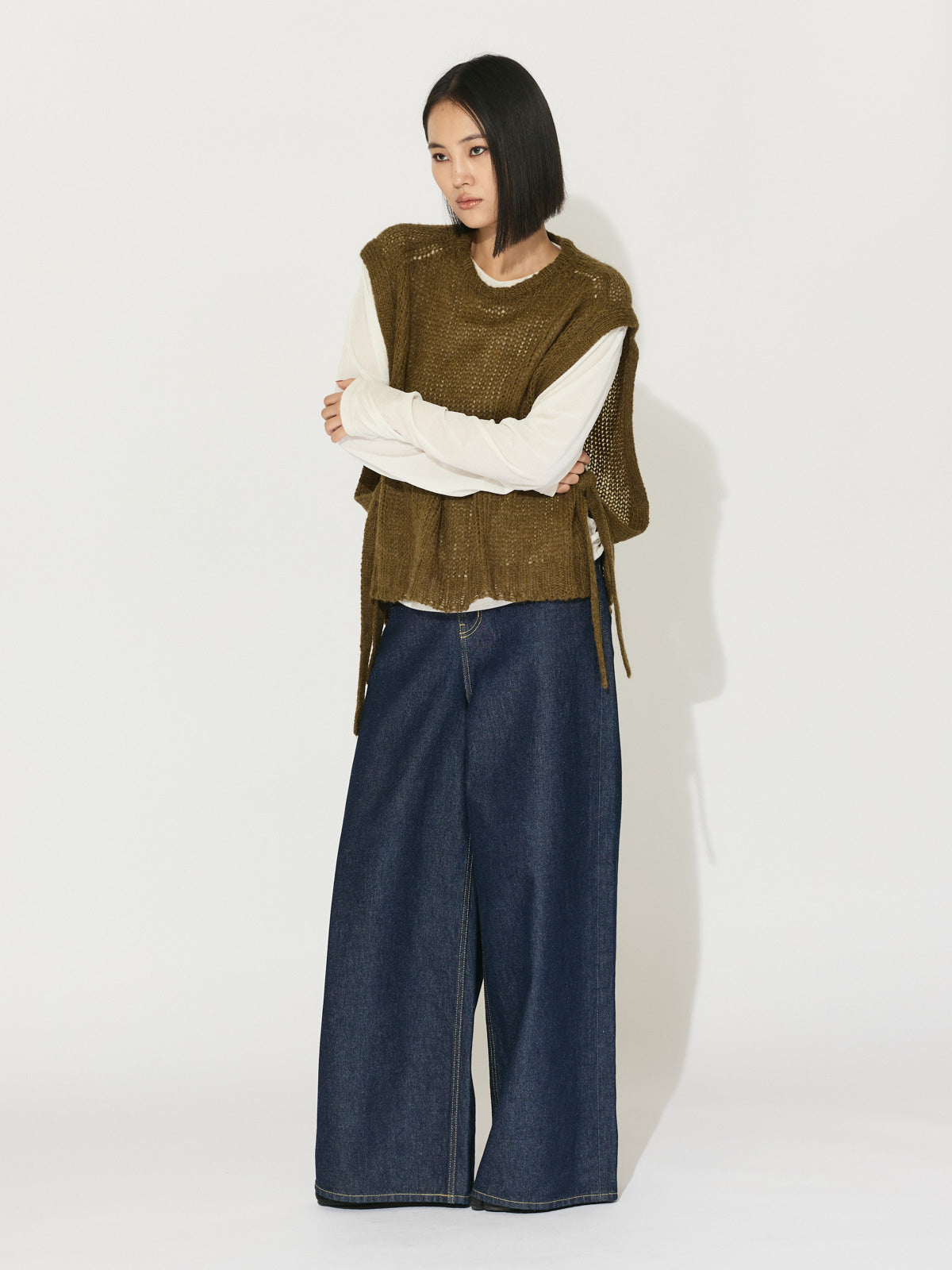 sheer velour pullover