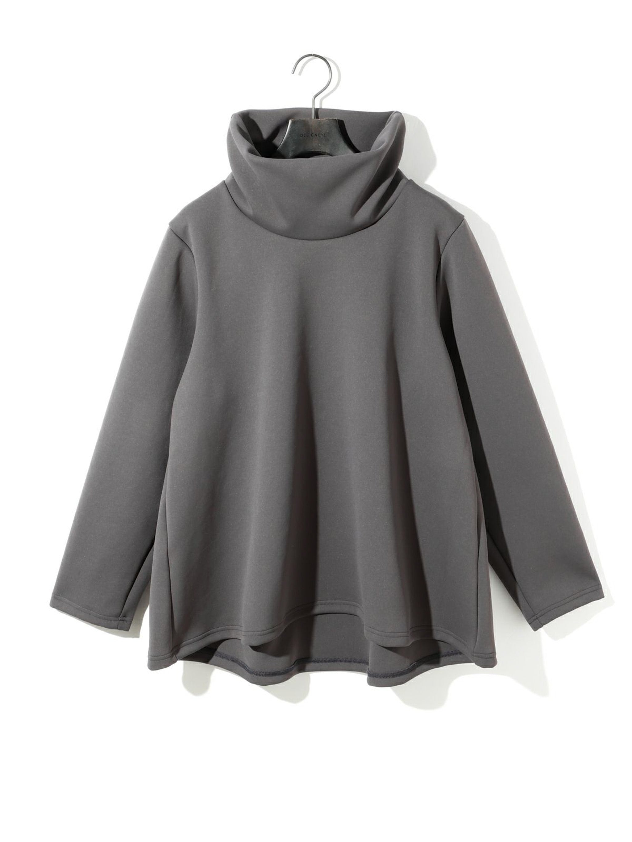 ダブルニットハイネックロングプルオーバー