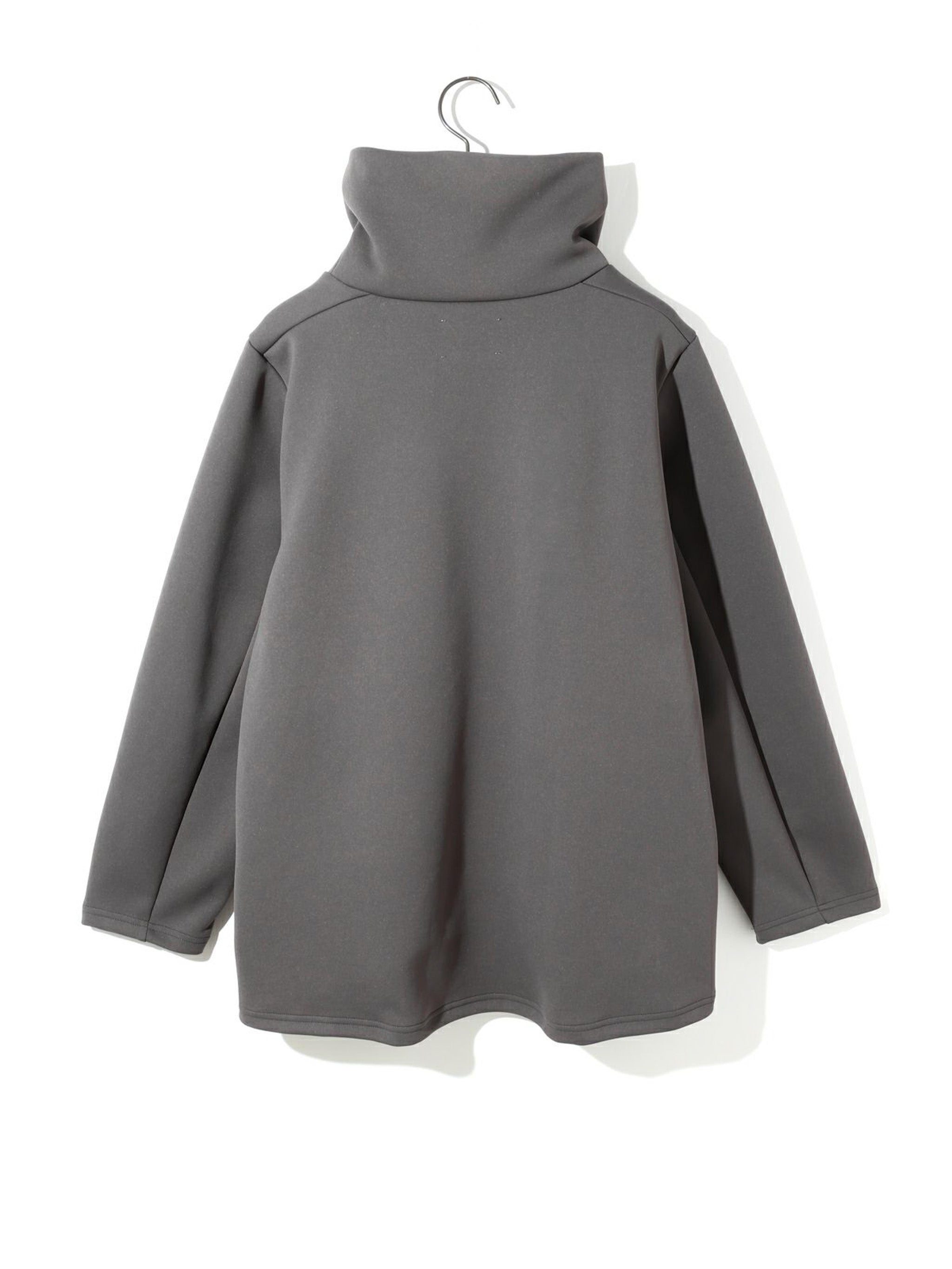 ダブルニットハイネックロングプルオーバー