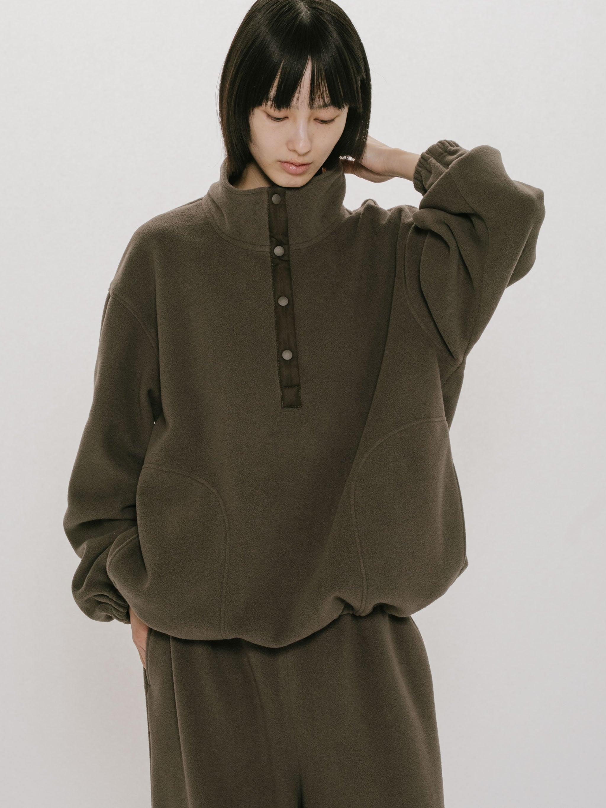 fleece anorak pullover