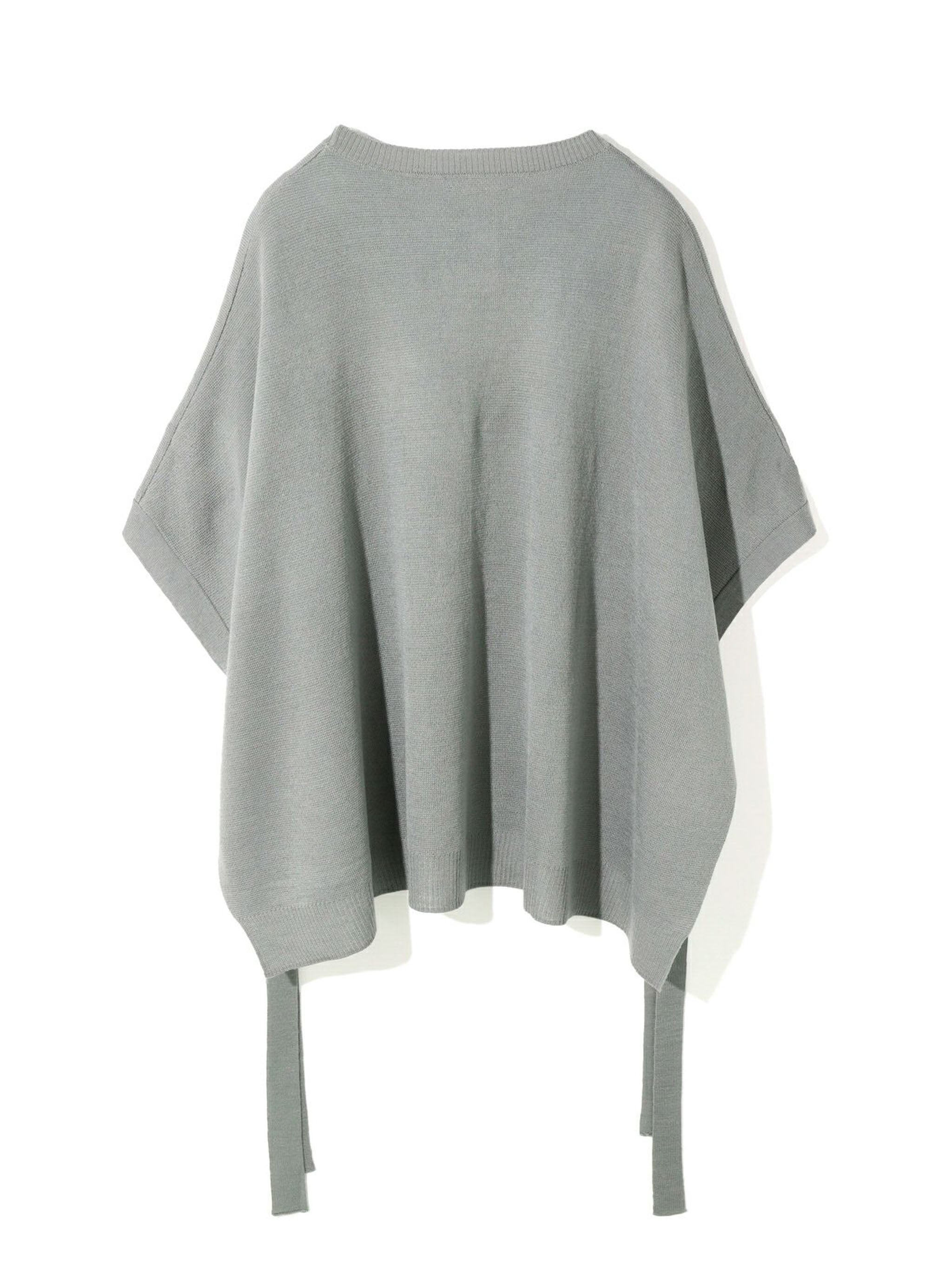 サイドリボンポンチョ