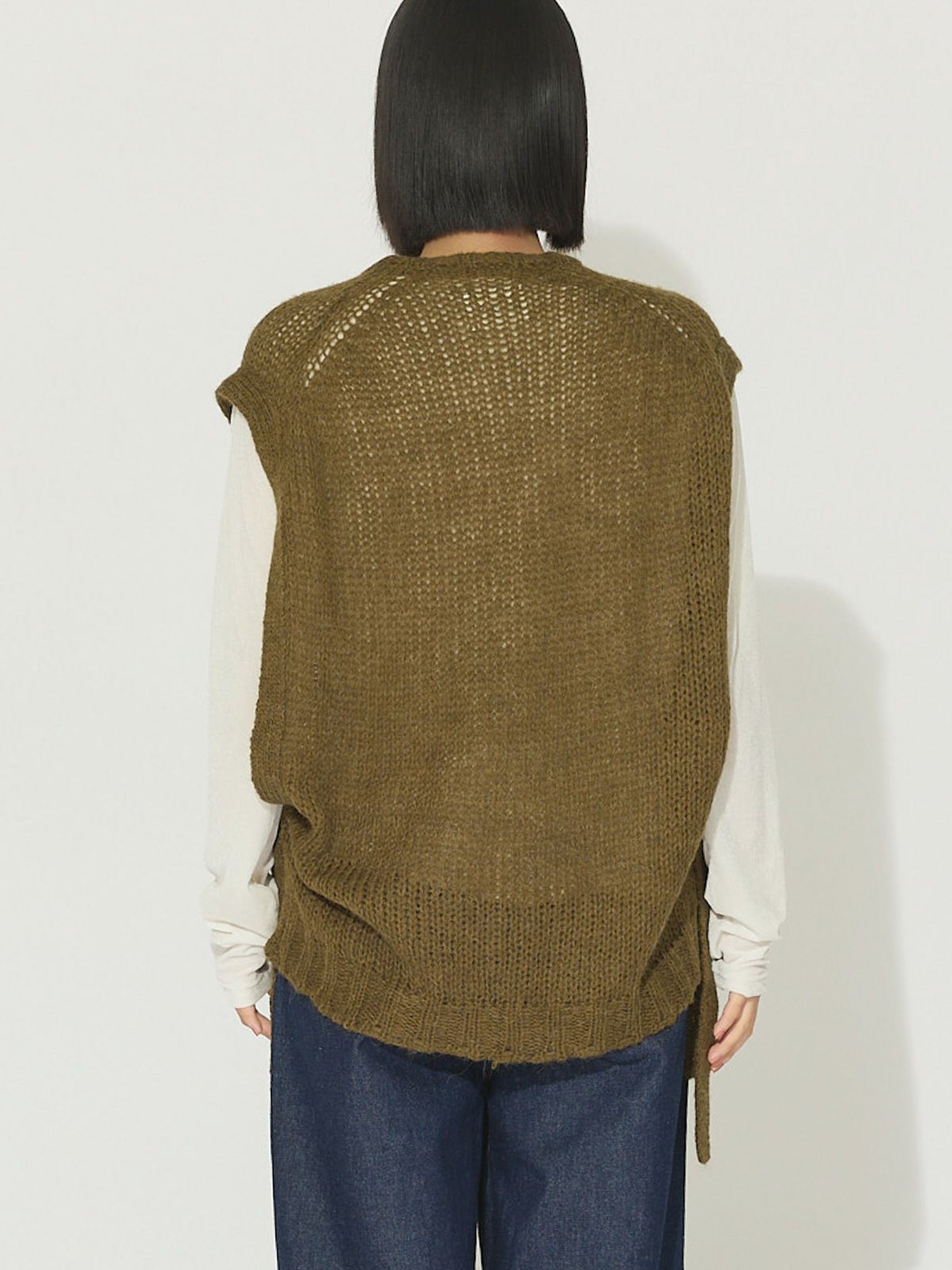 モヘアサイドリボンベスト