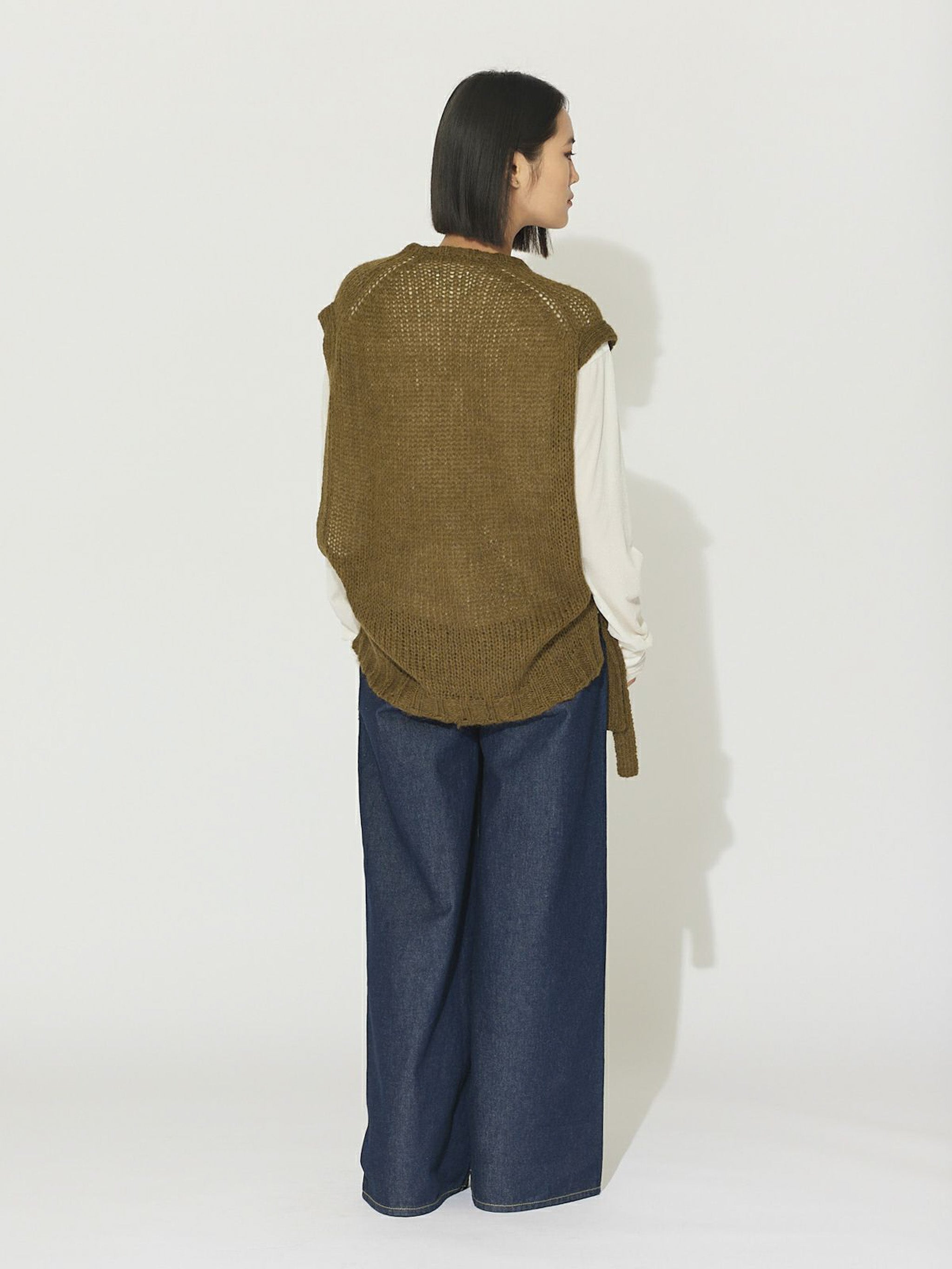 モヘアサイドリボンベスト