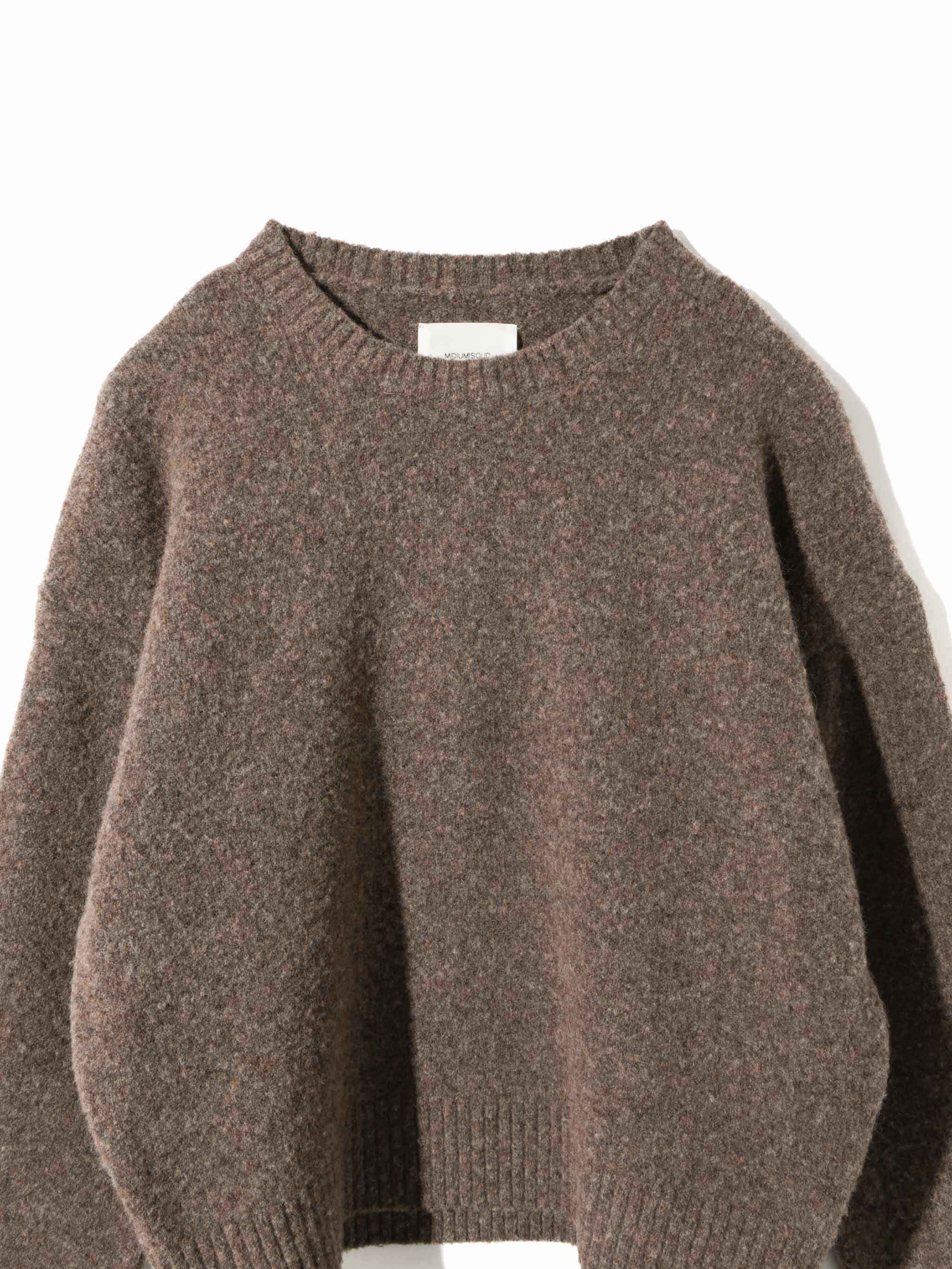 wool curve sleeve pullover