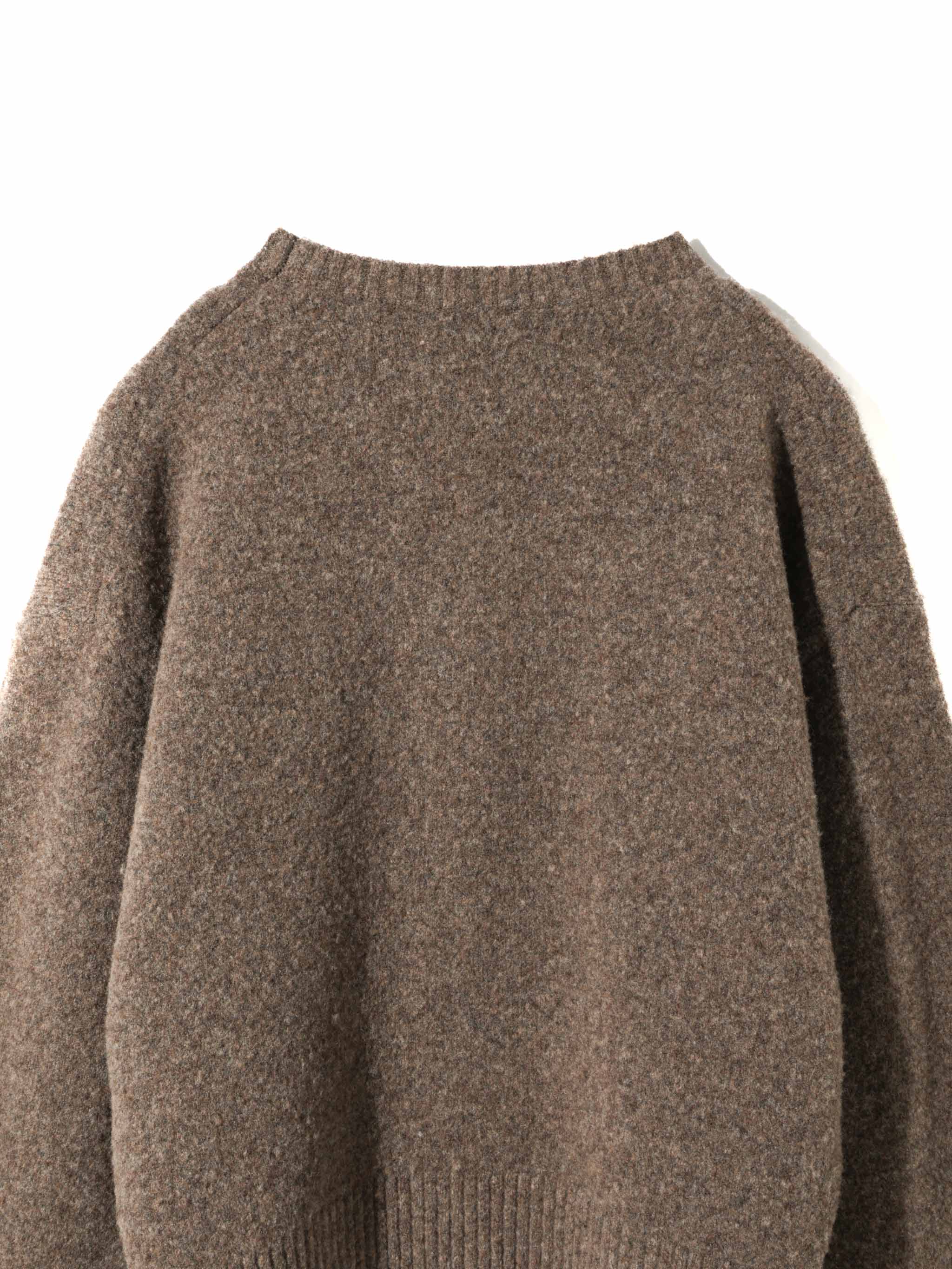 wool curve sleeve pullover