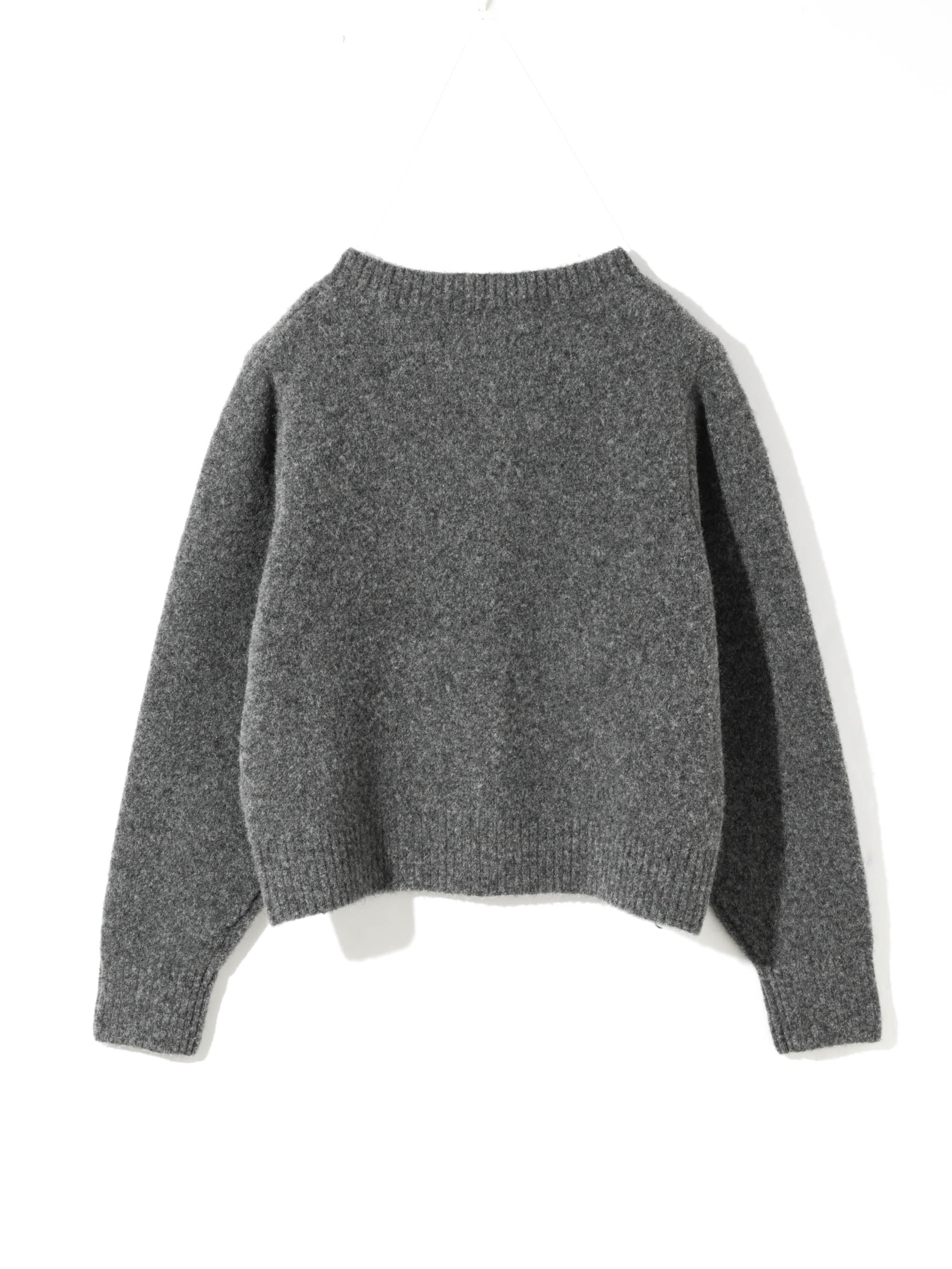 wool crew neck cardigan