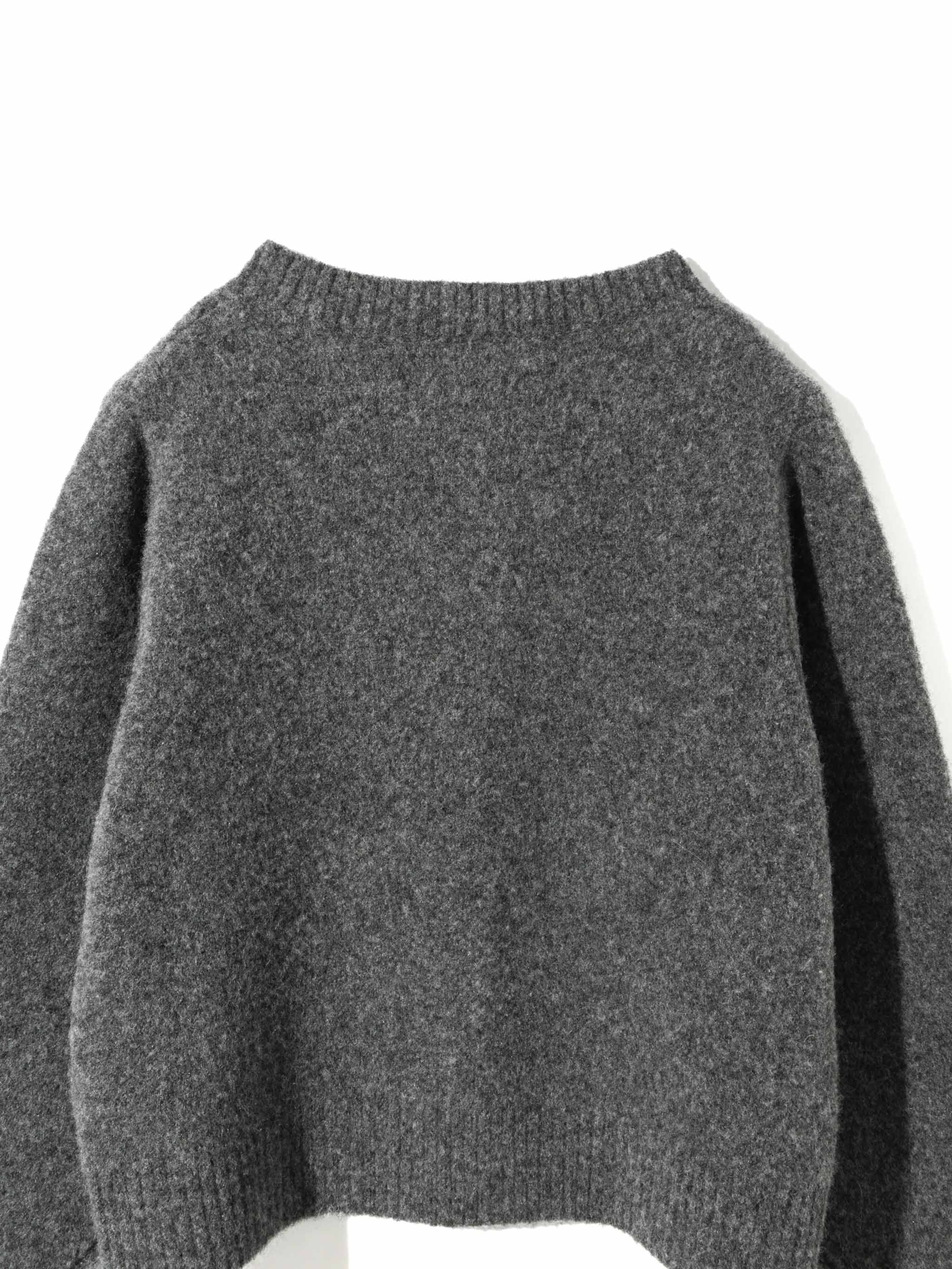 wool crew neck cardigan