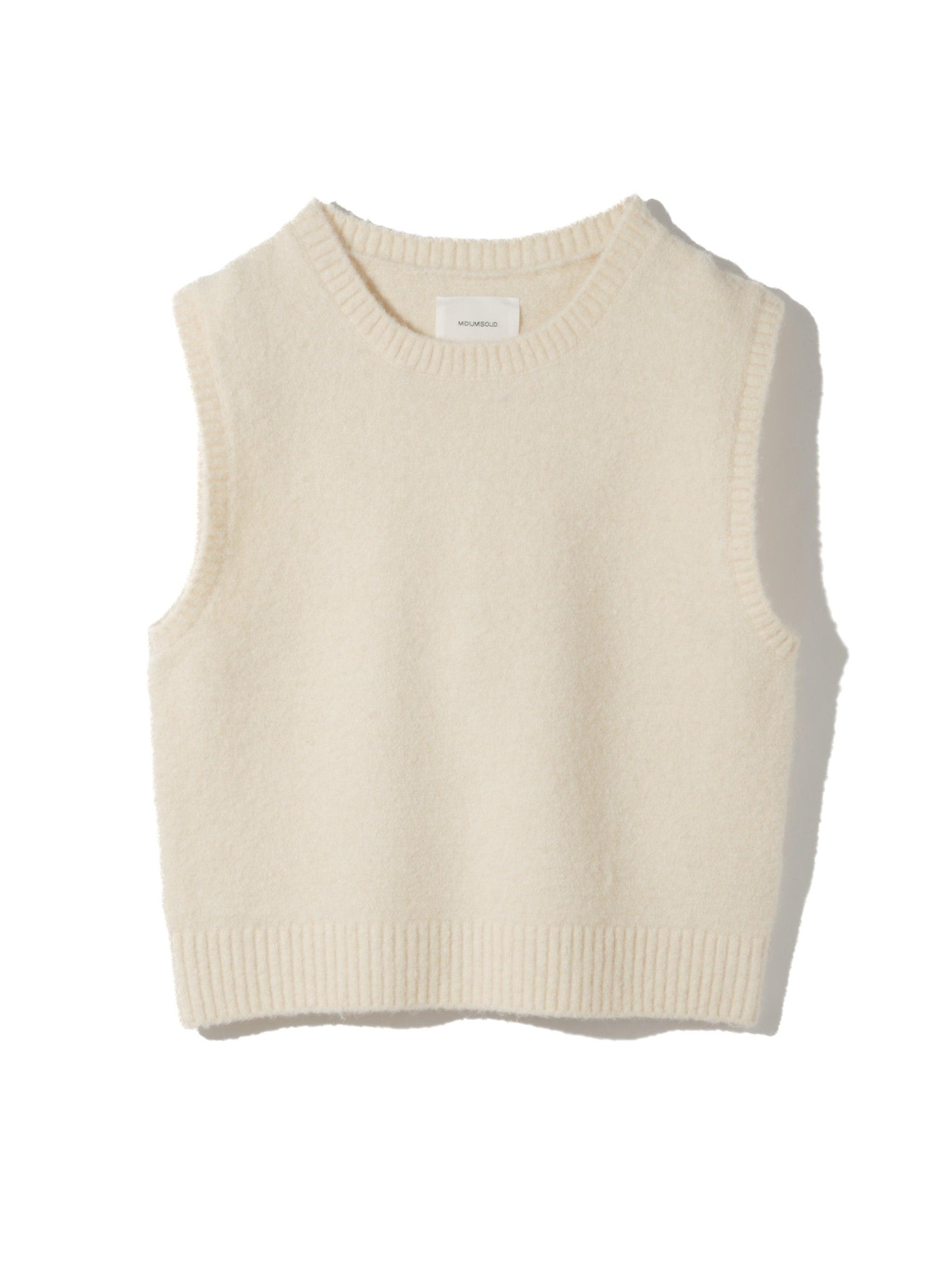 wool no sleeve pullover