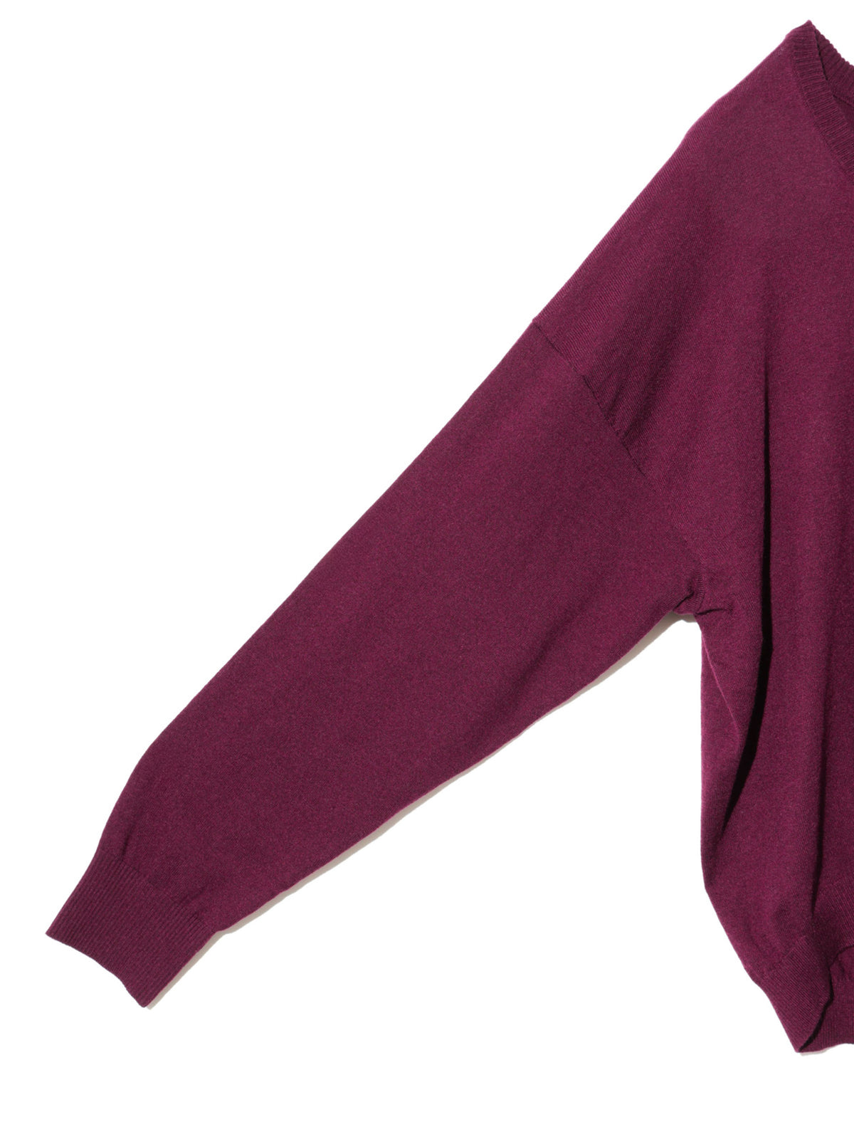 U neck wide knit pullover