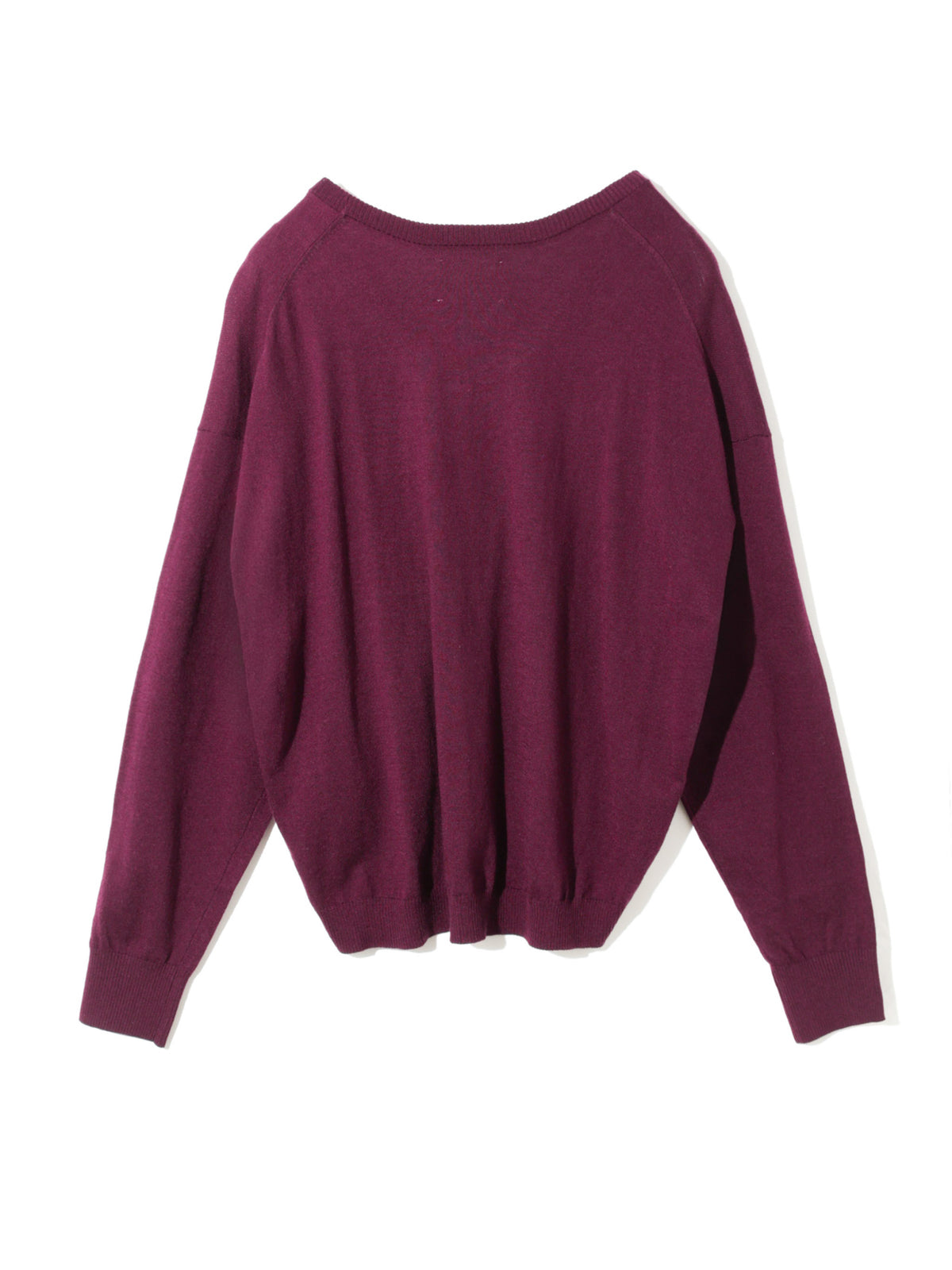 U neck wide knit pullover