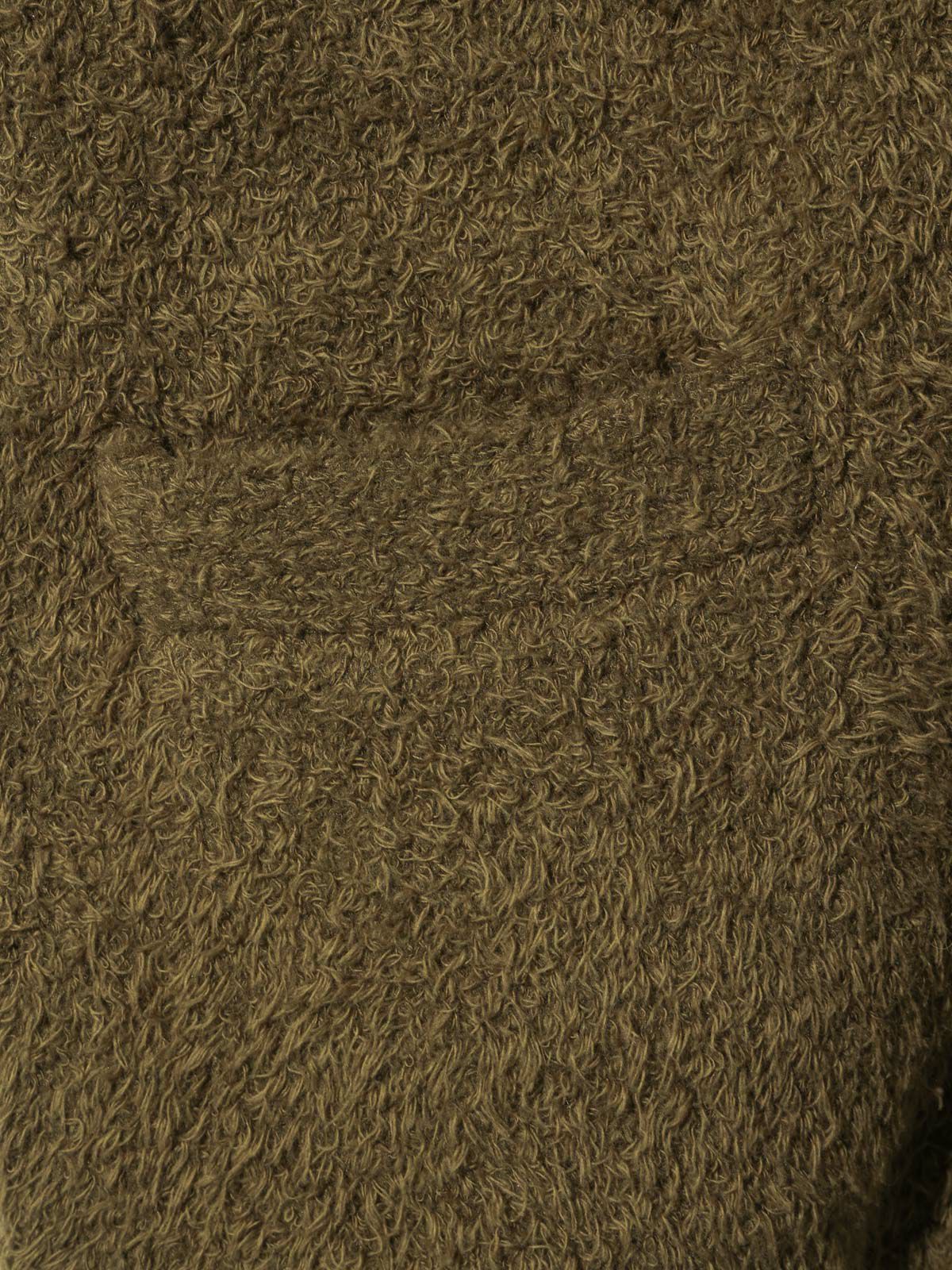 fether yarn long cardigan