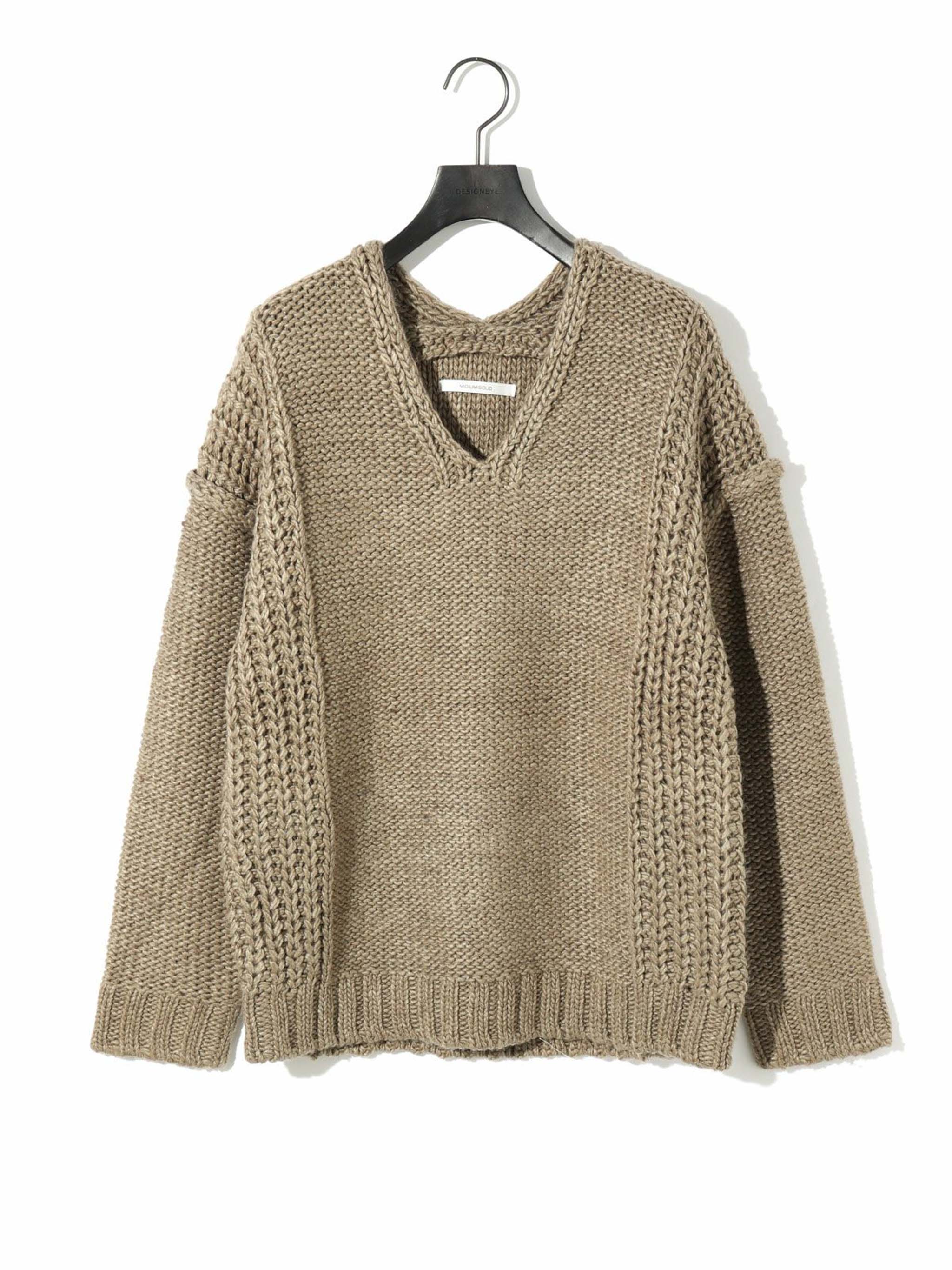 ローゲージVネックプルオーバー