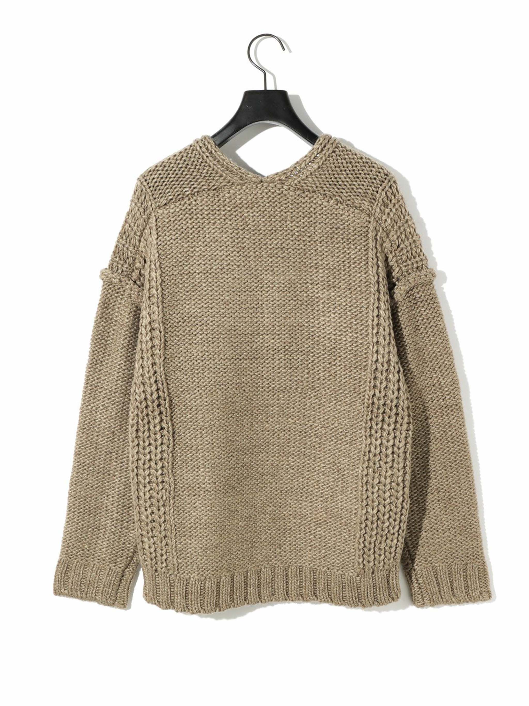 ローゲージVネックプルオーバー