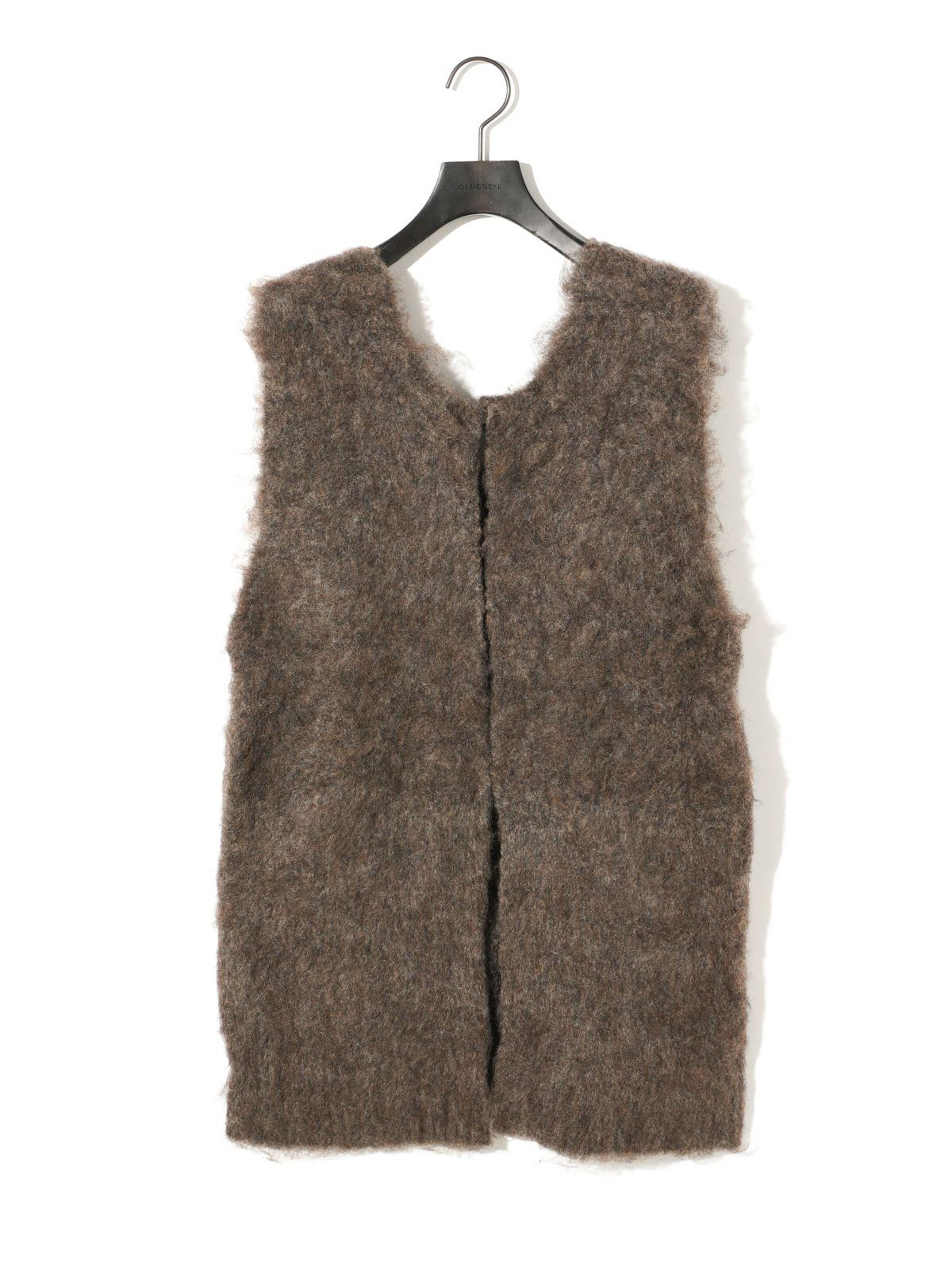 起毛ニットVネックベスト