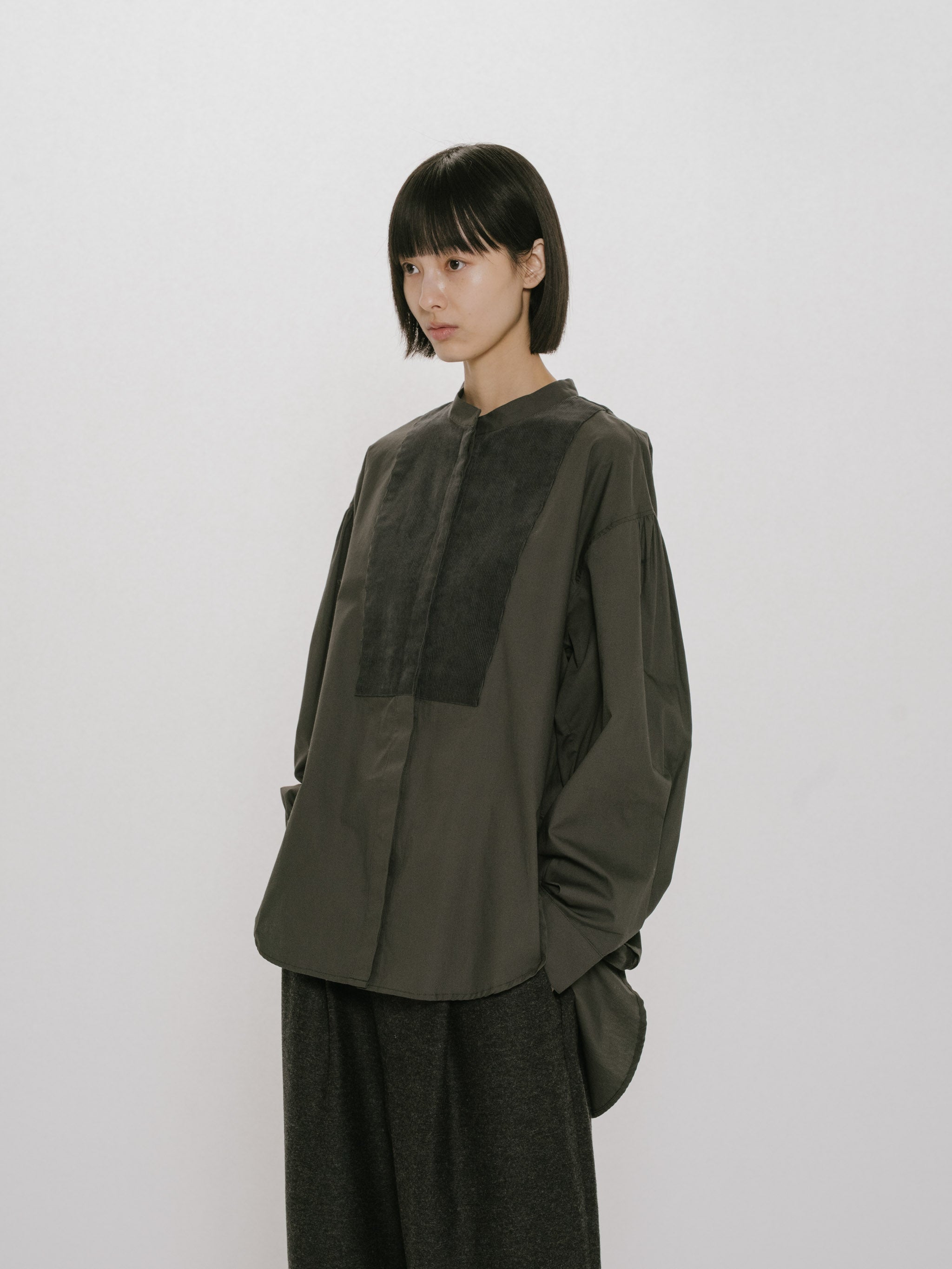 wide shirt with corduroy