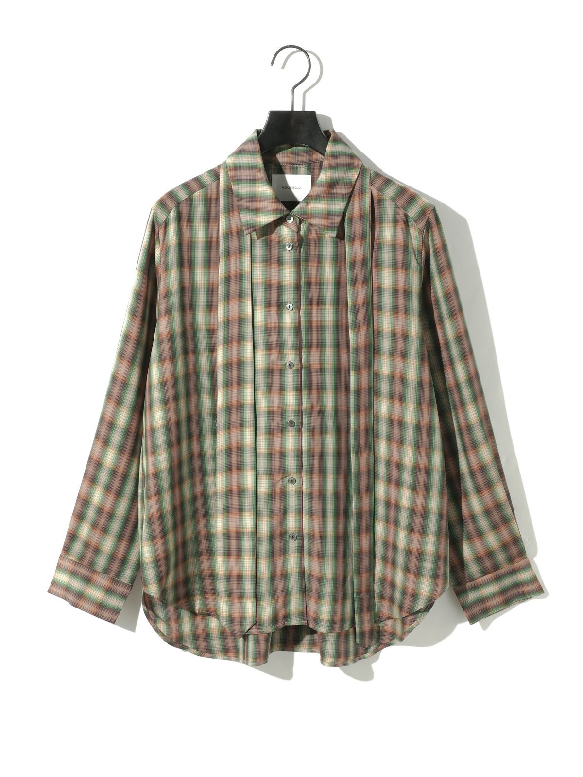 check regular collar shirt with tie