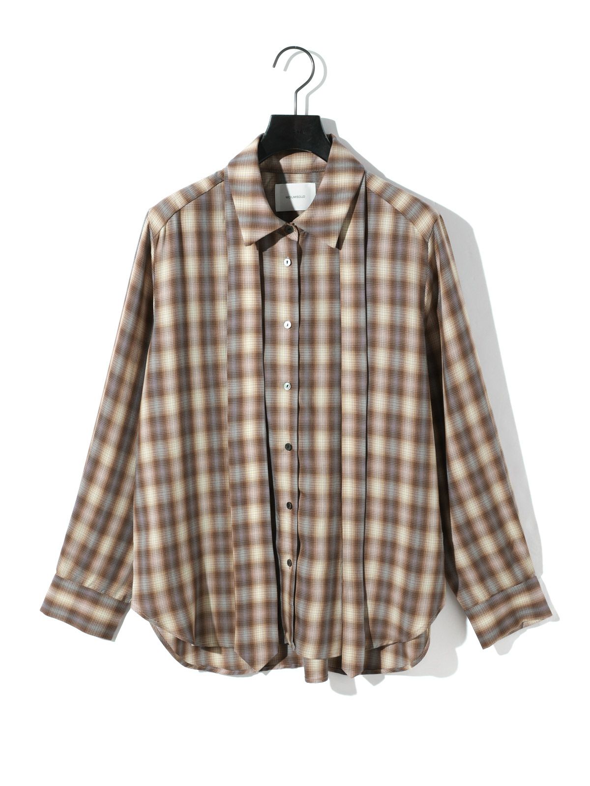 check regular collar shirt with tie