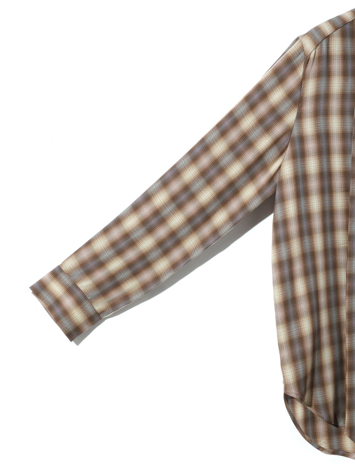 check regular collar shirt with tie