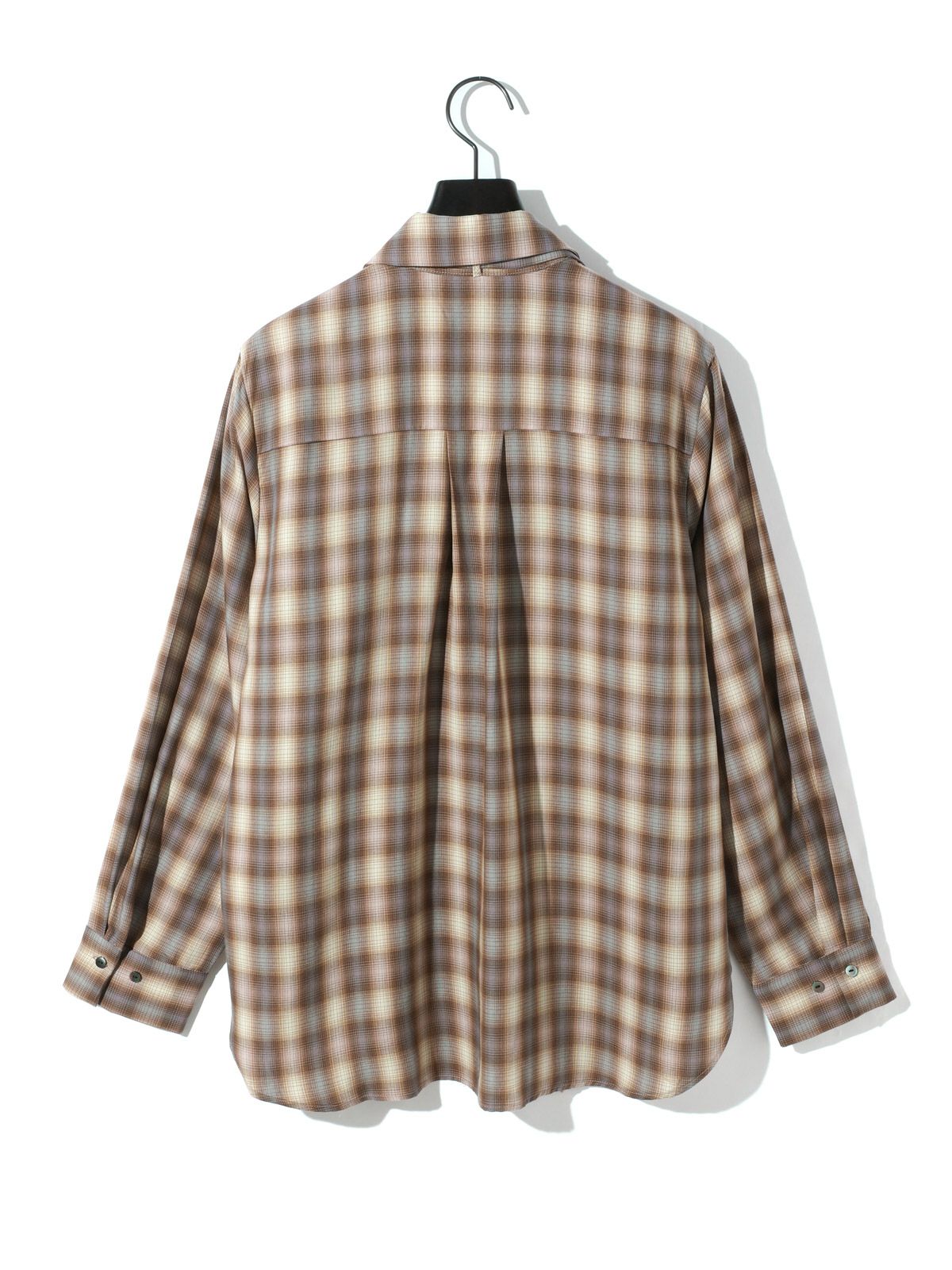 check regular collar shirt with tie