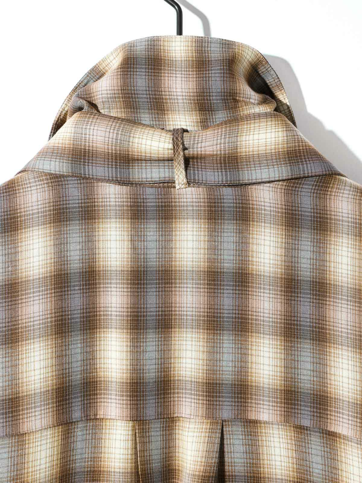 check regular collar shirt with tie