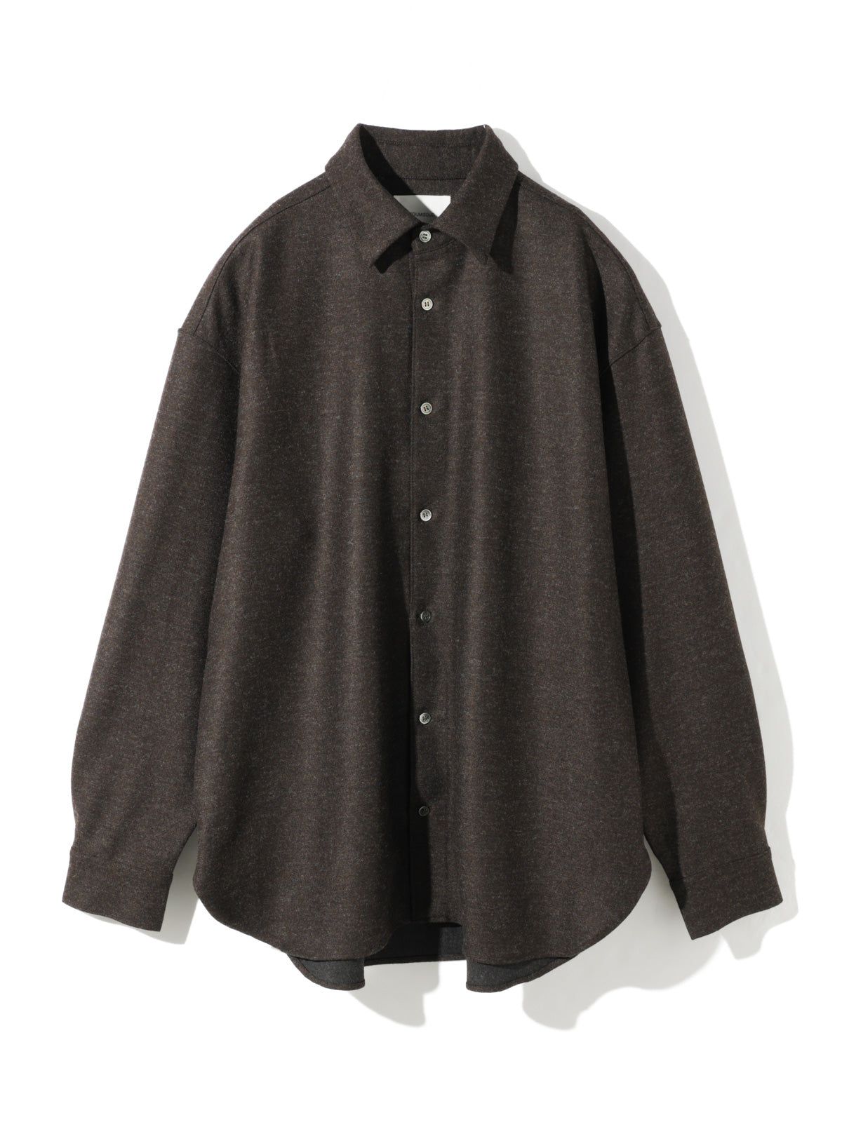 wool blend wide shirt