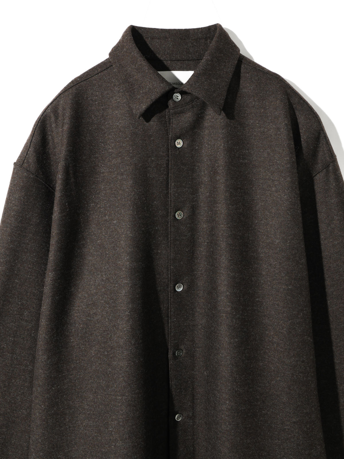 wool blend wide shirt