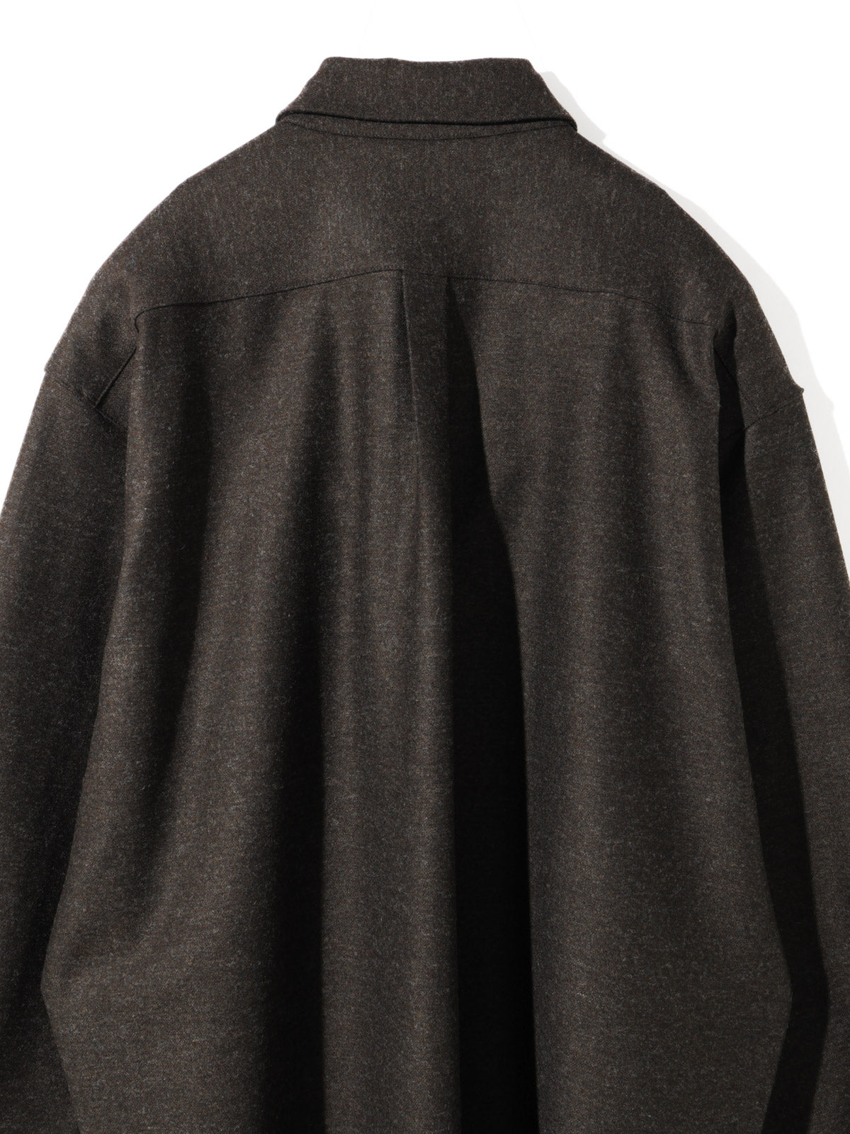 wool blend wide shirt