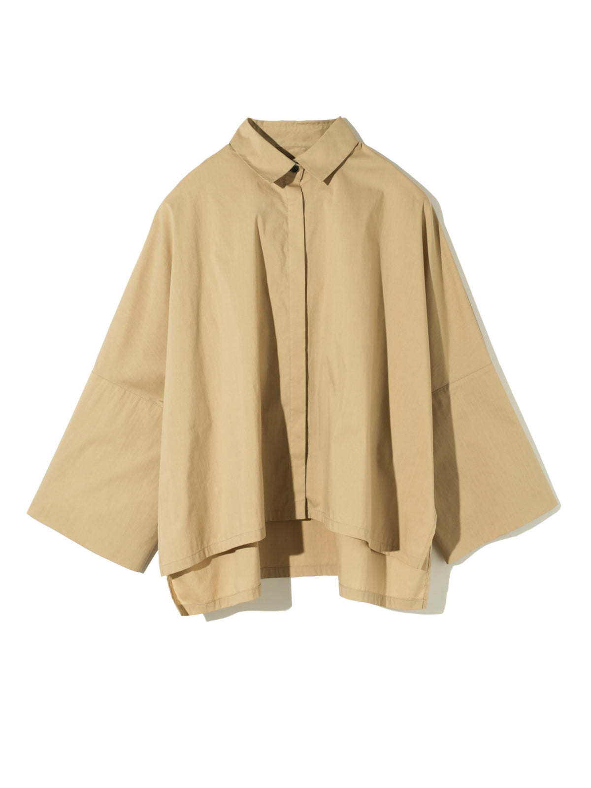 cotton nylon wide shirt