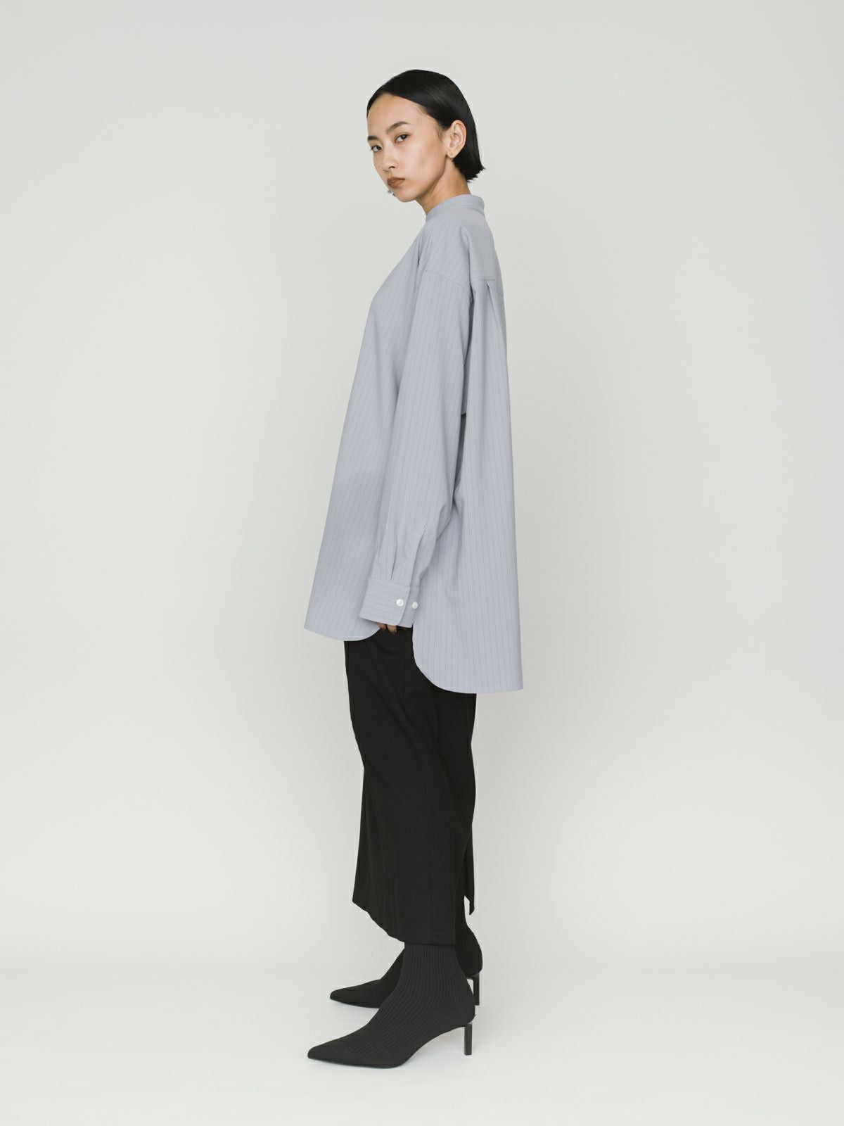 band collar long shit