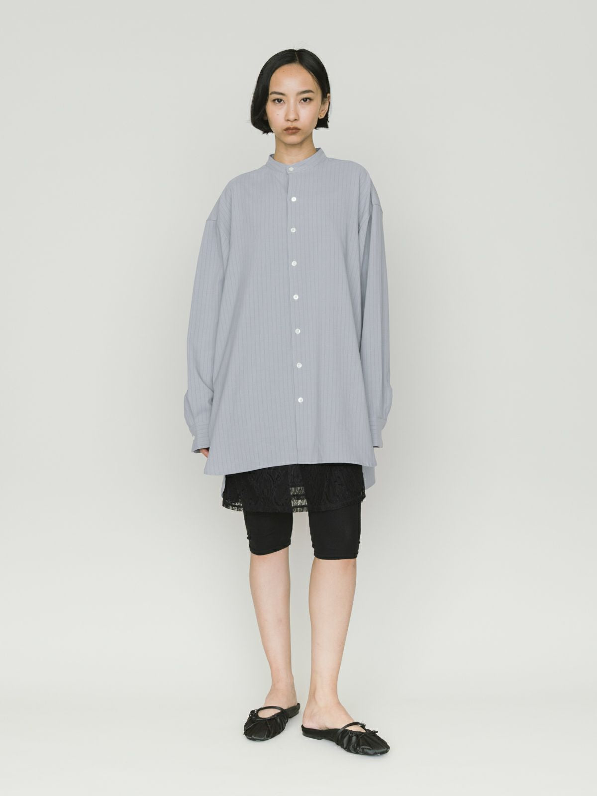 band collar long shit