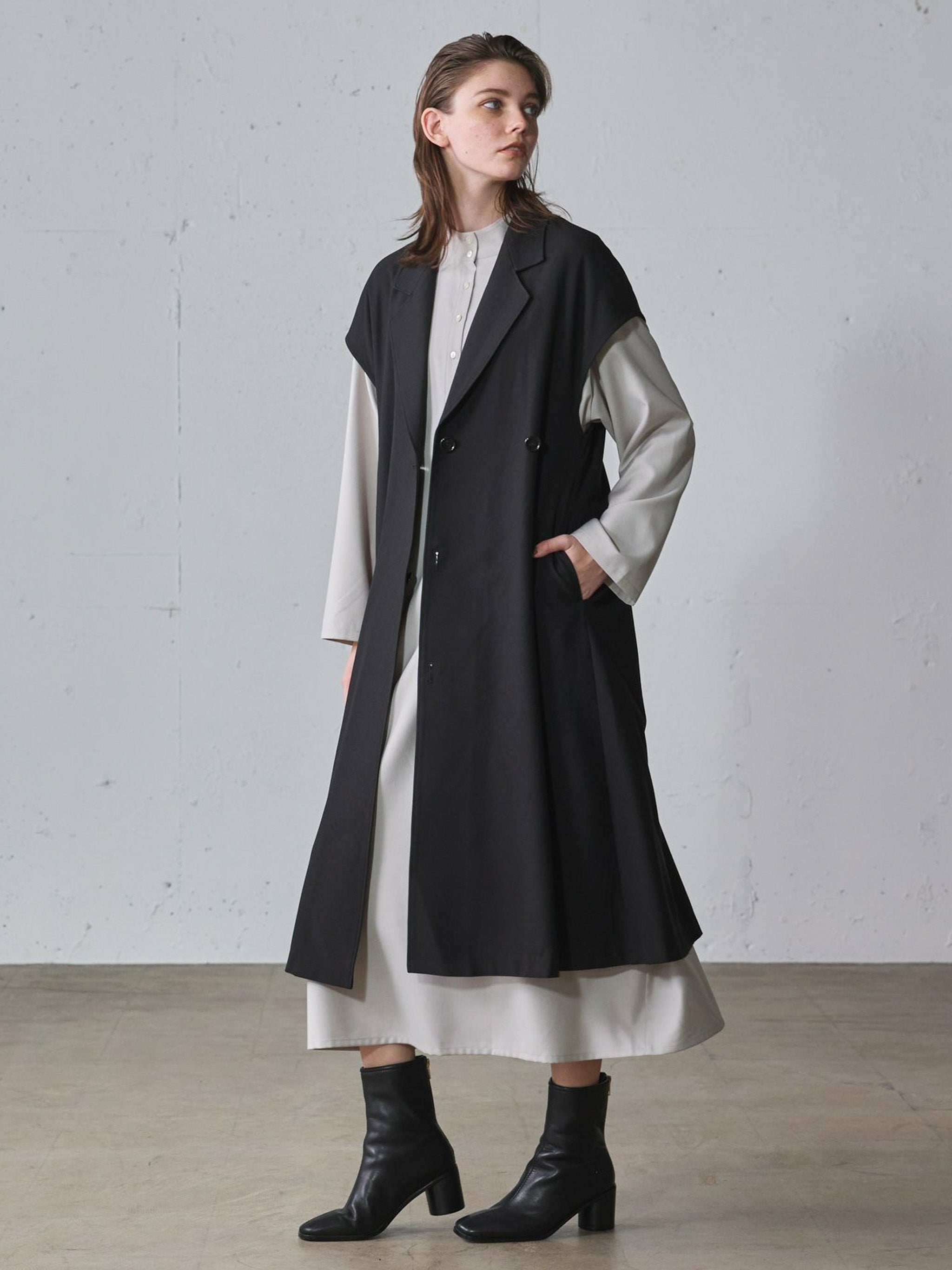 テーラードジレワンピース