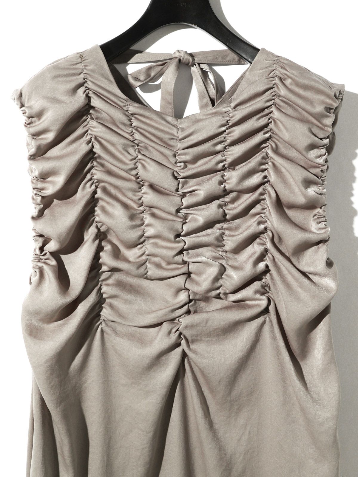 random shirring one-piece