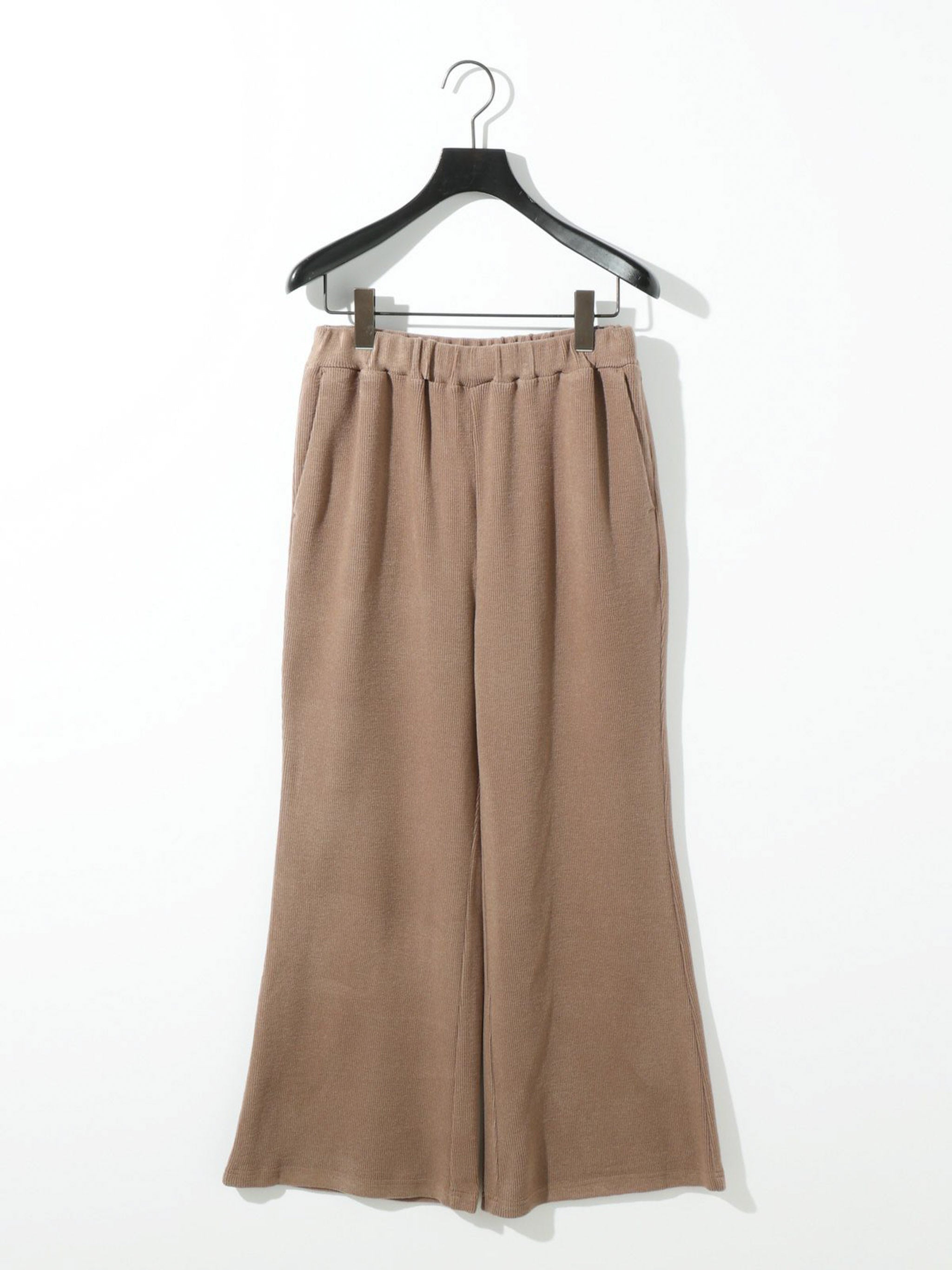 リブフレアパンツ