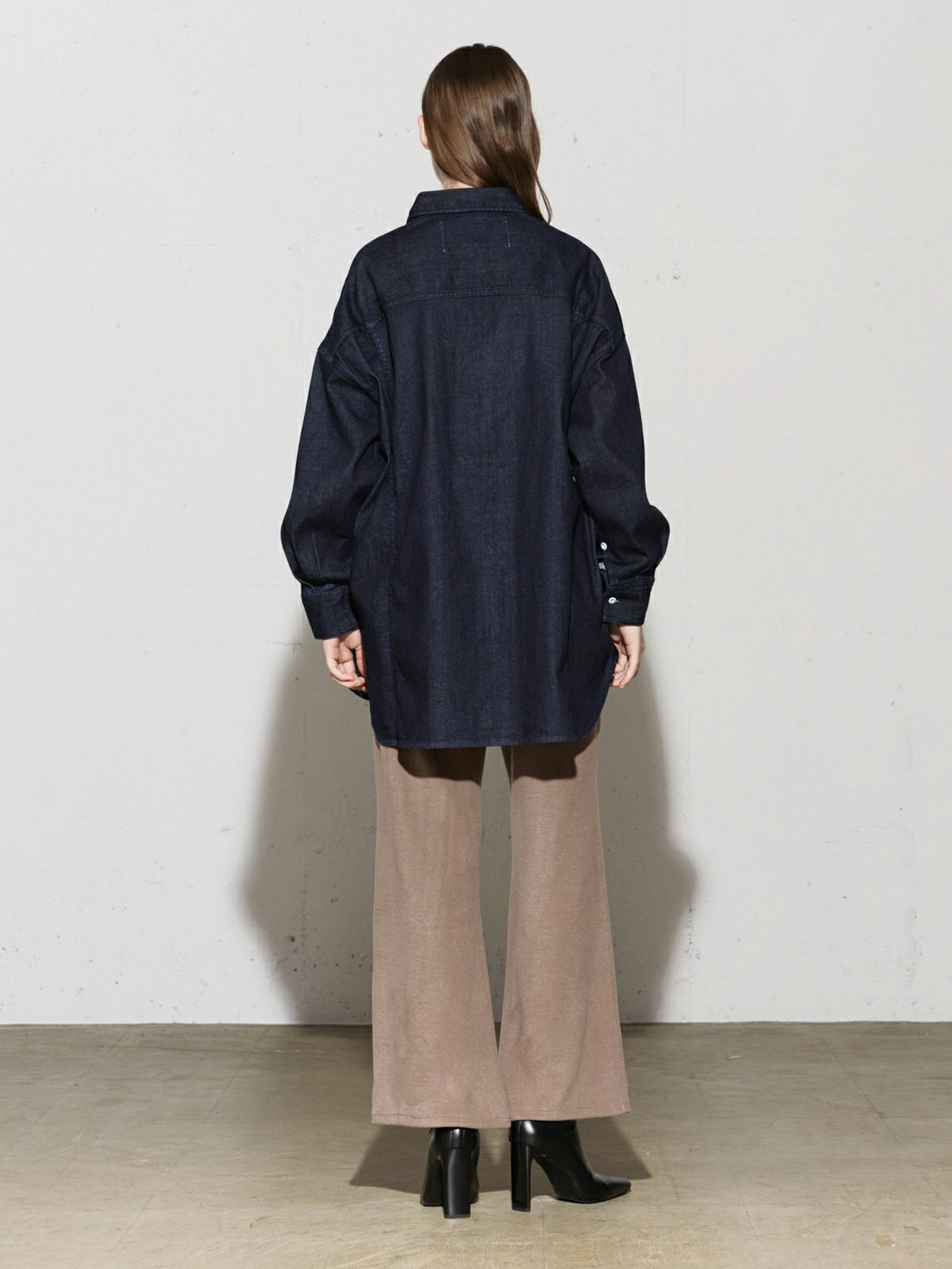 リブフレアパンツ