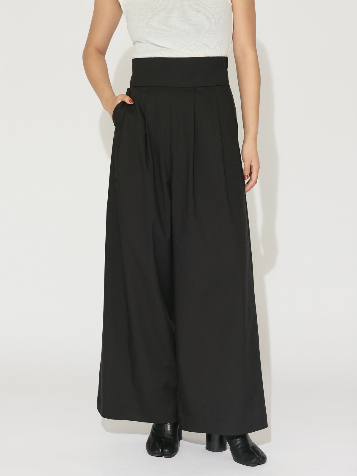 high waist wide pants