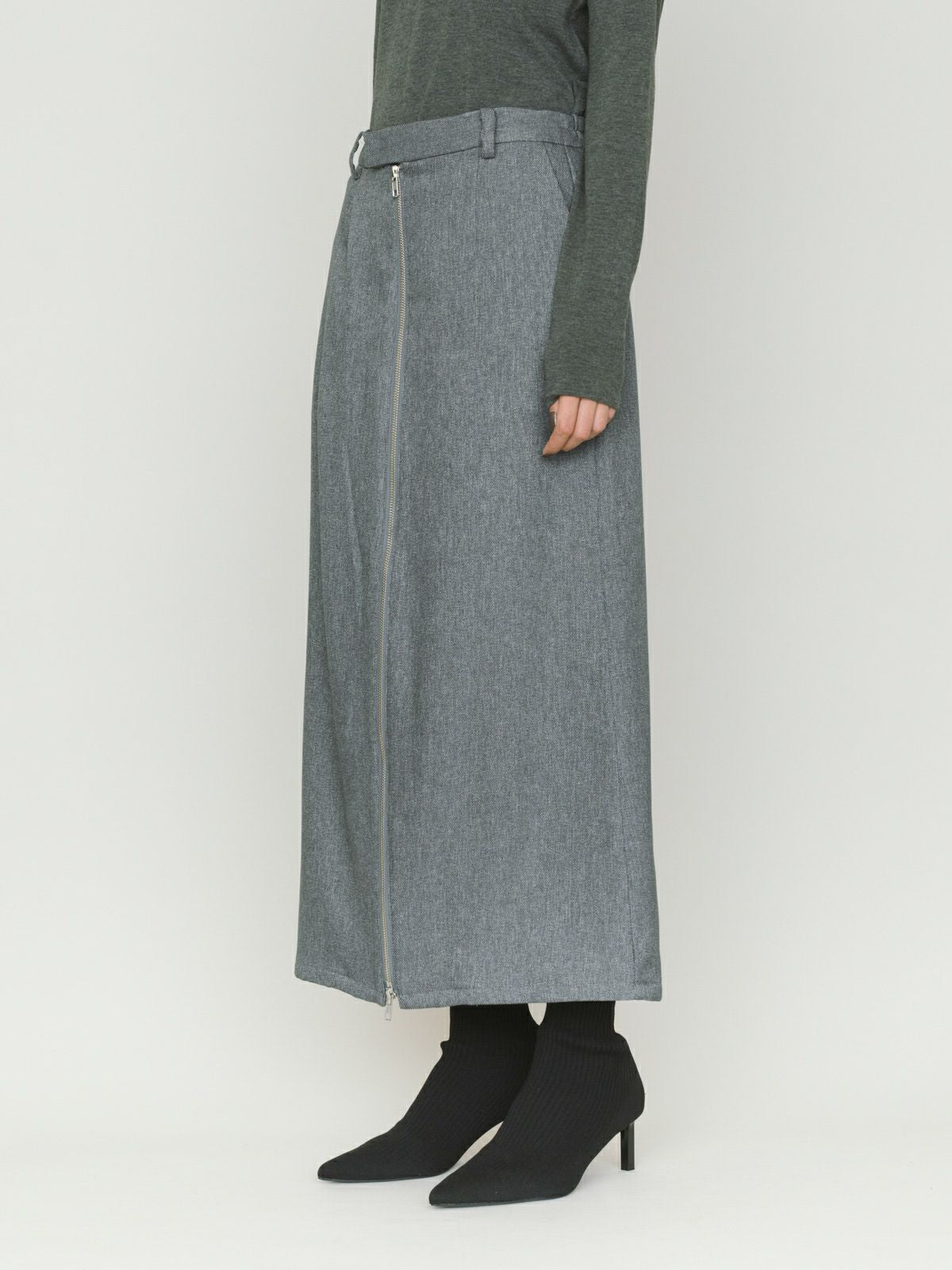 front zip skirt