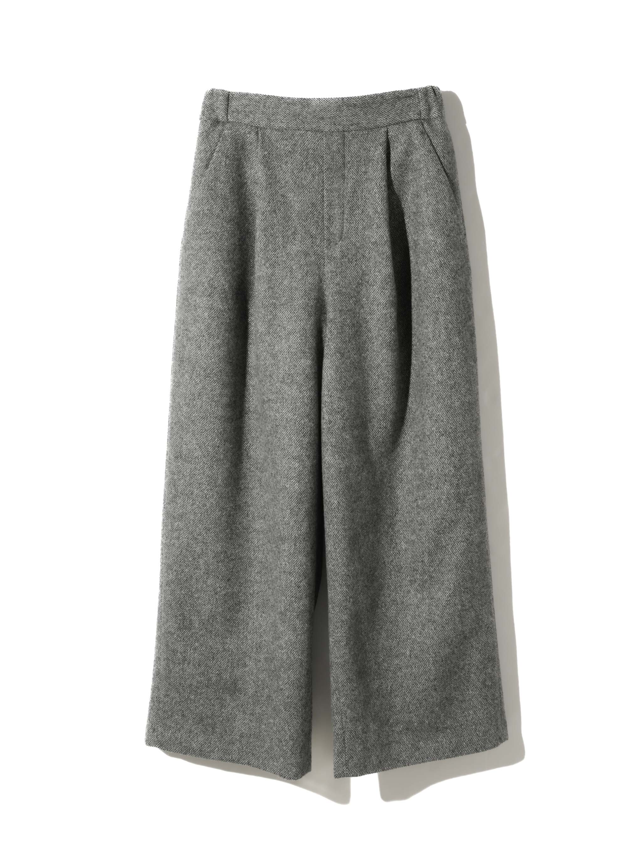 tweed wide easy pants