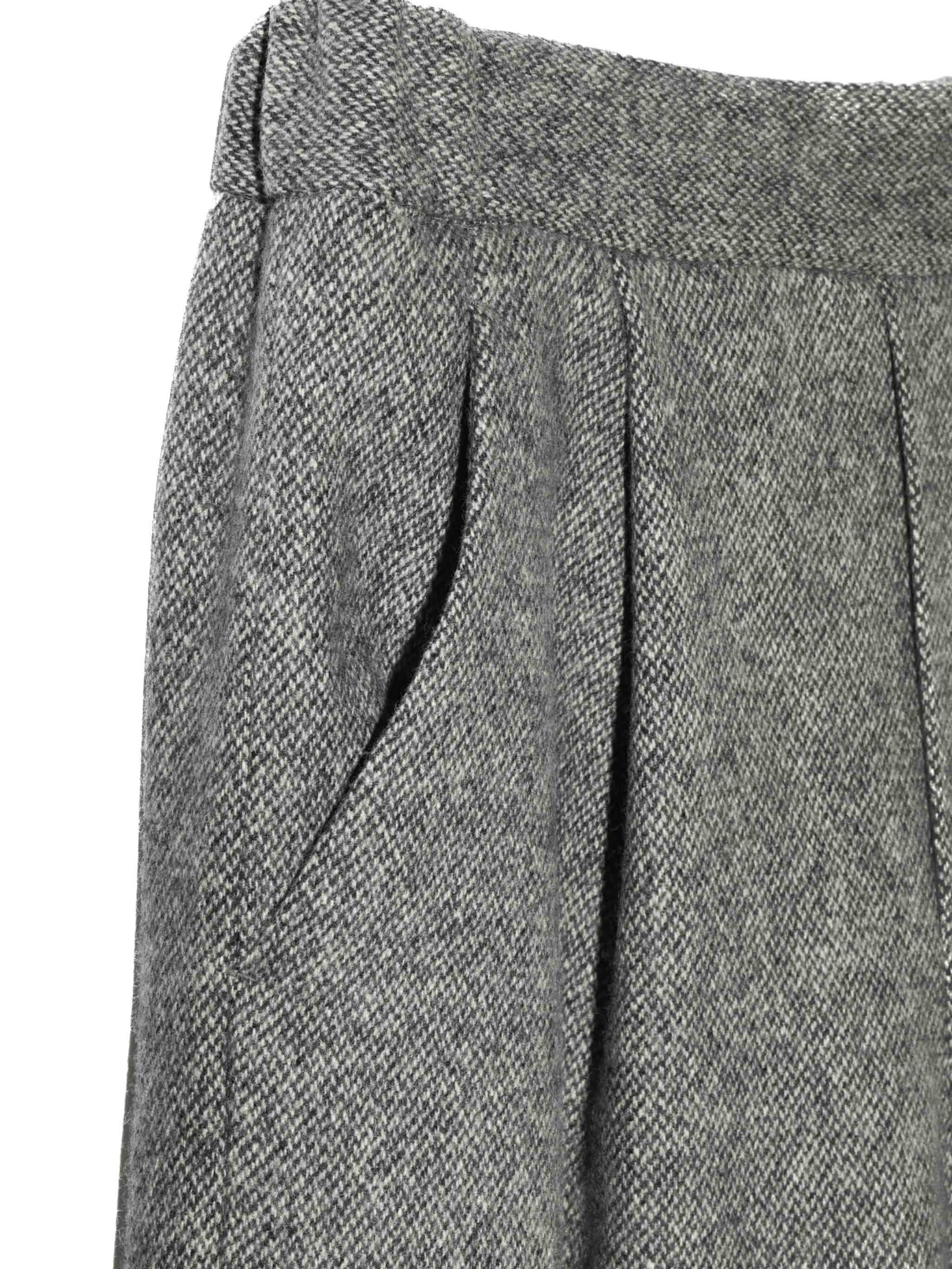 tweed wide easy pants