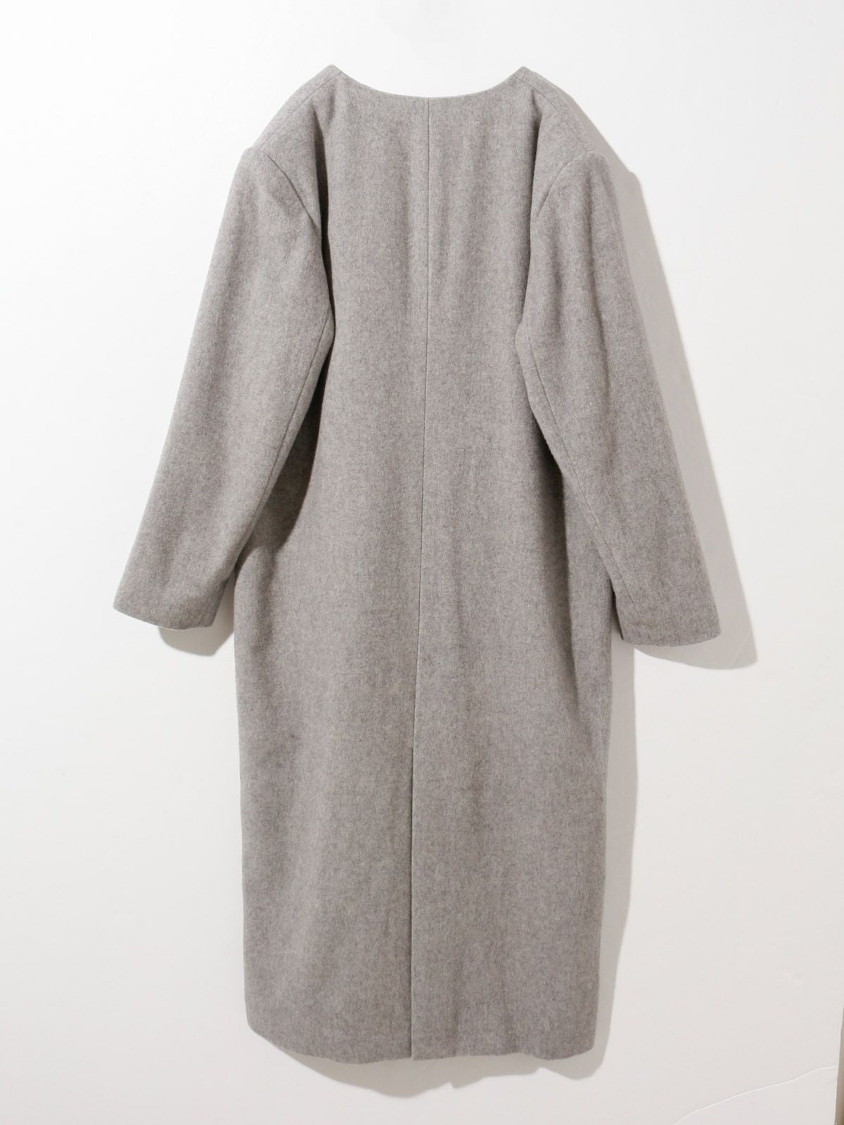 ノーカラーロングコート(3-1143)