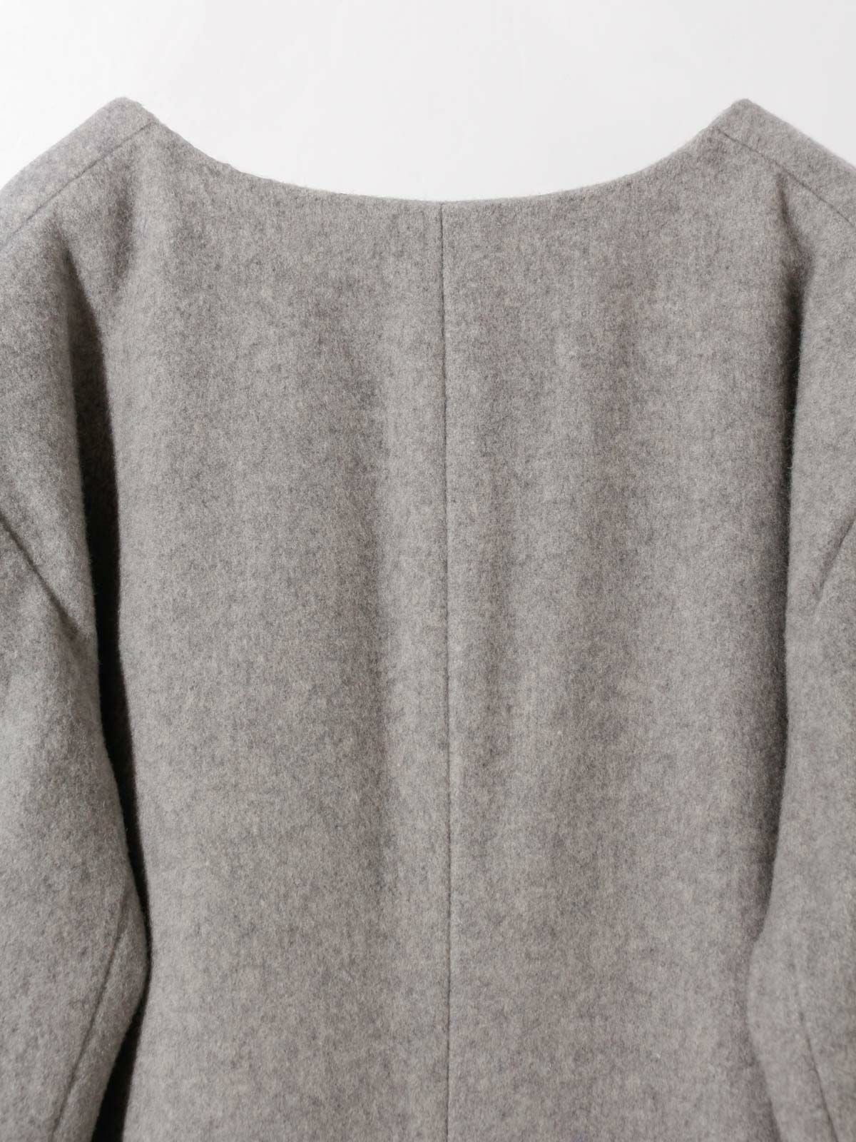 ノーカラーロングコート(3-1143)