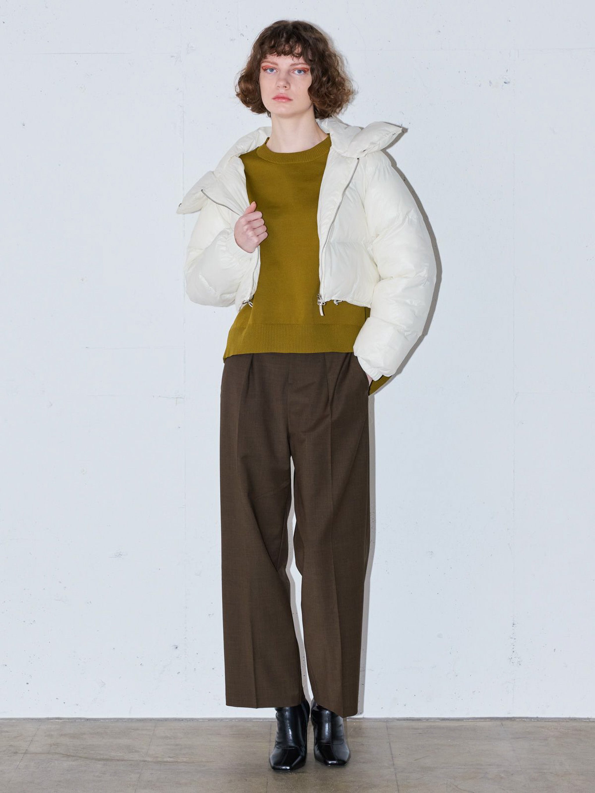 フーデッドパディングブルゾン(3-1228)